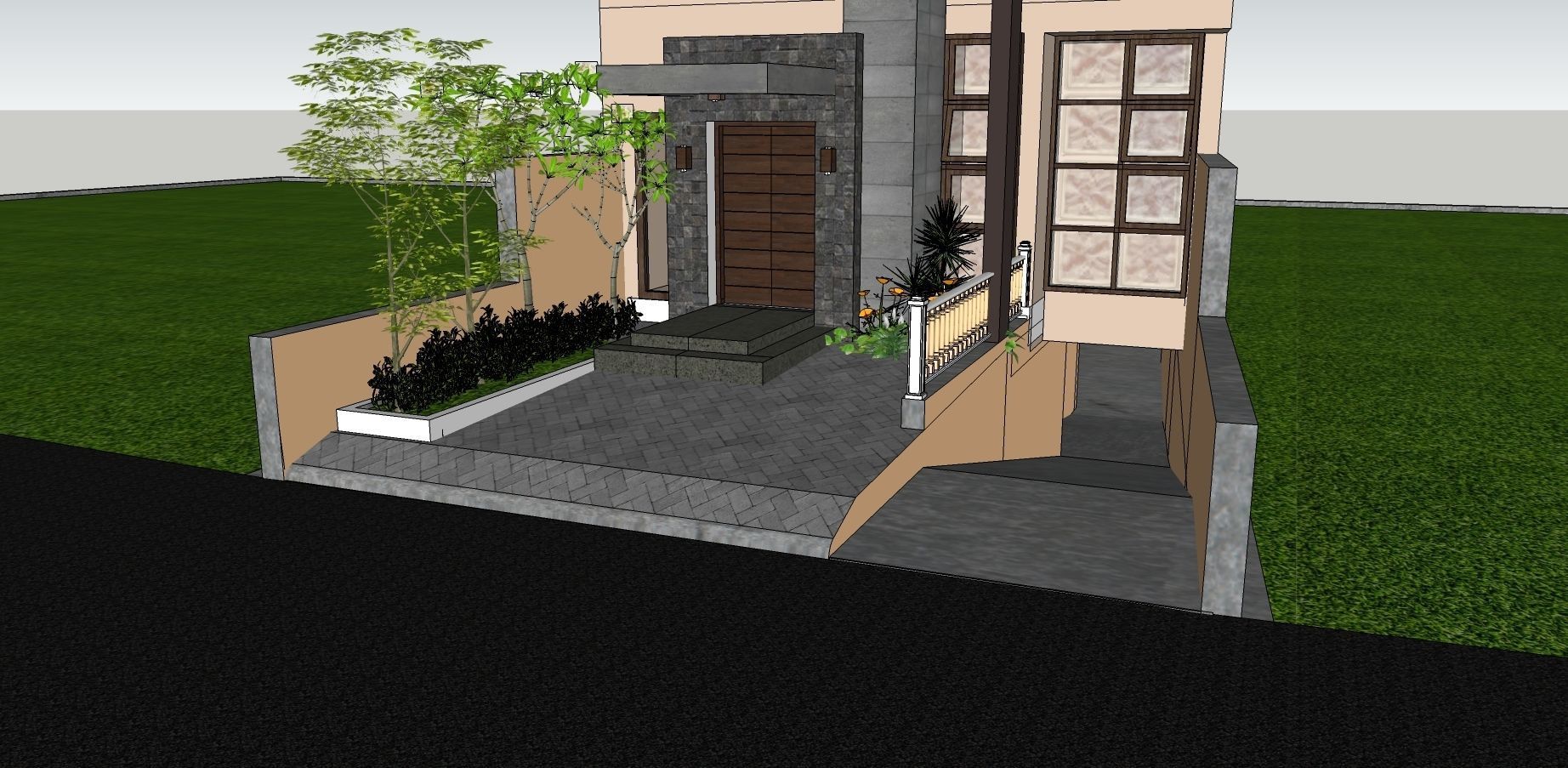 Classic House 3D model_6