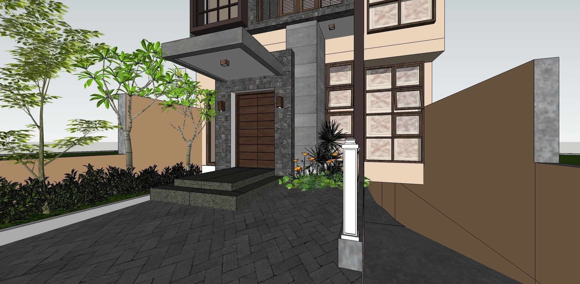 Classic House 3D model_5