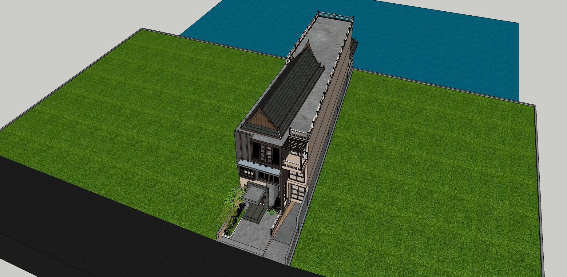 Classic House 3D model_7
