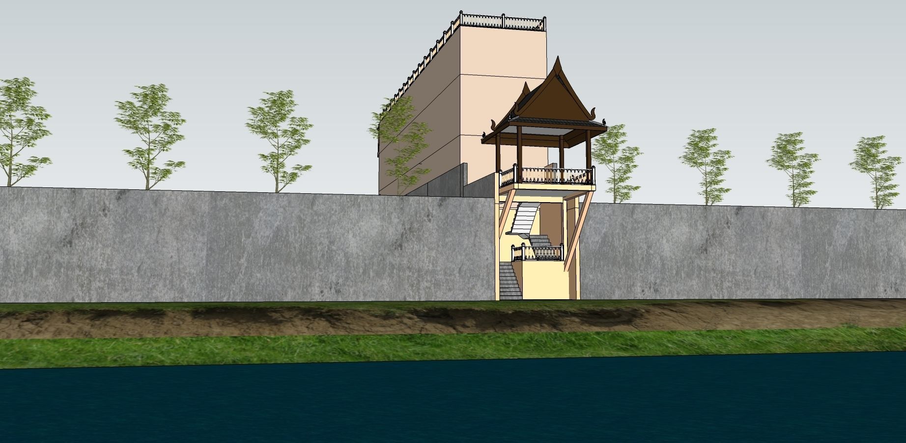 Classic House 3D model_11