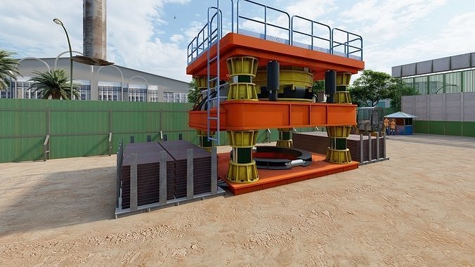 Casing Rotator And Drill Machine 3D model