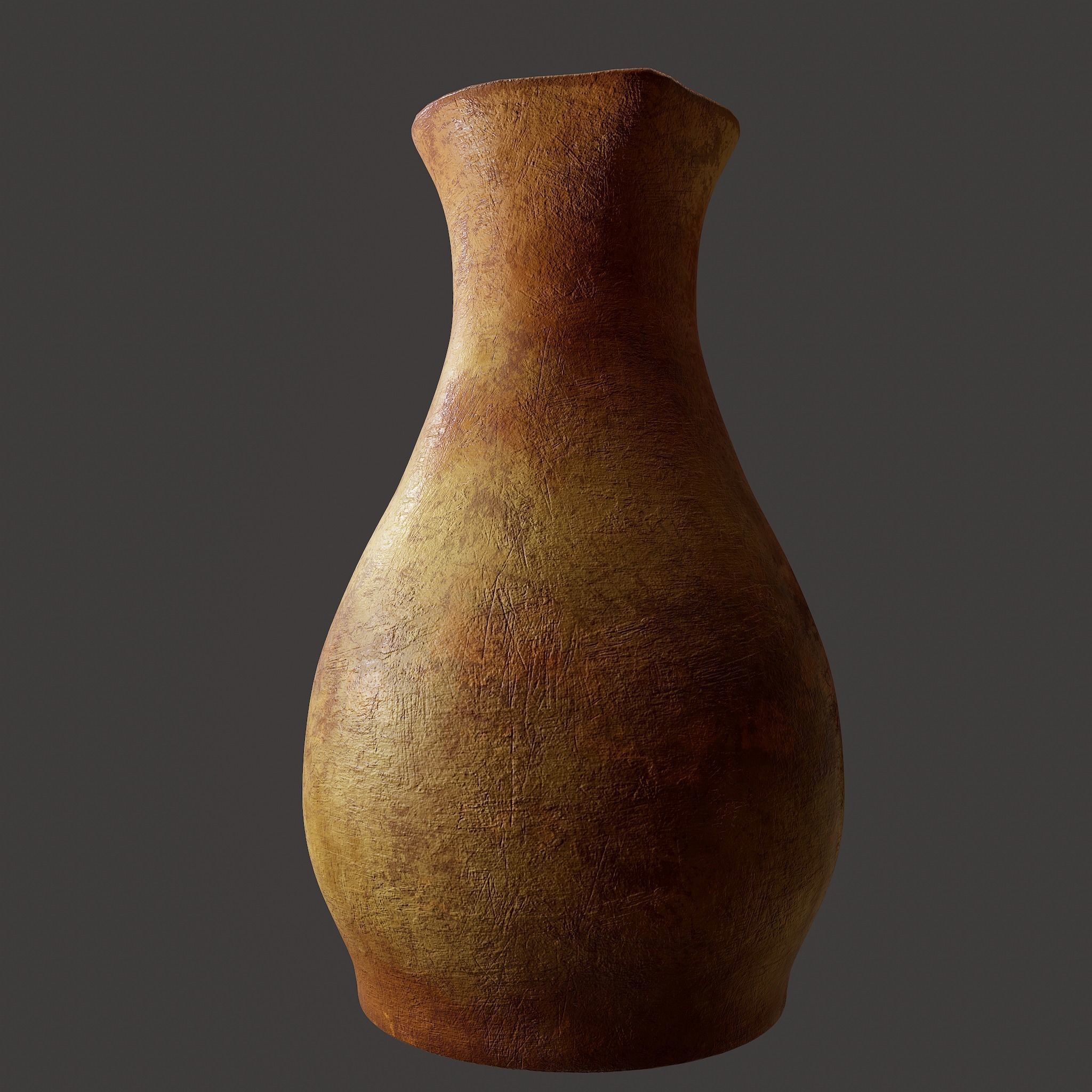 Ancient Terracotta Spouted Vase Low-poly 3D model_25