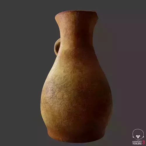 Ancient Terracotta Spouted Vase Low-poly 3D model