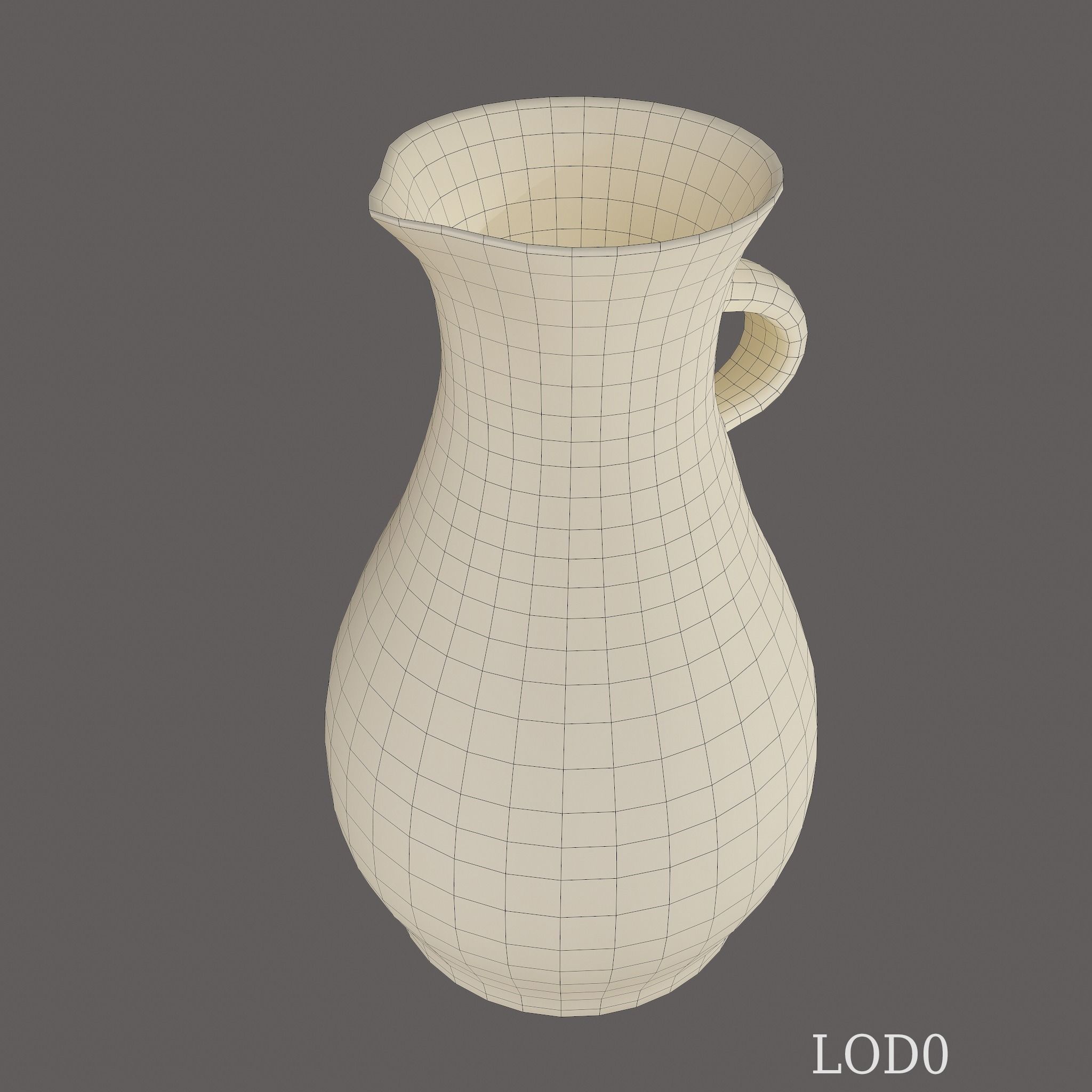 Ancient Terracotta Spouted Vase Low-poly 3D model_40