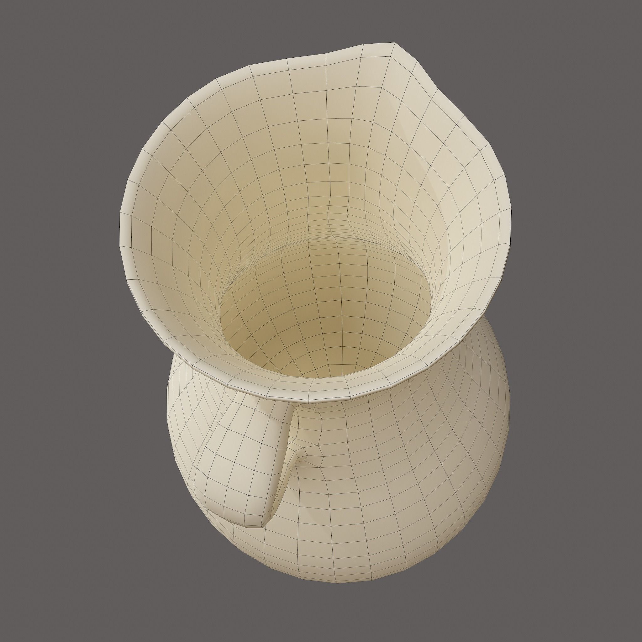 Ancient Terracotta Spouted Vase Low-poly 3D model_44
