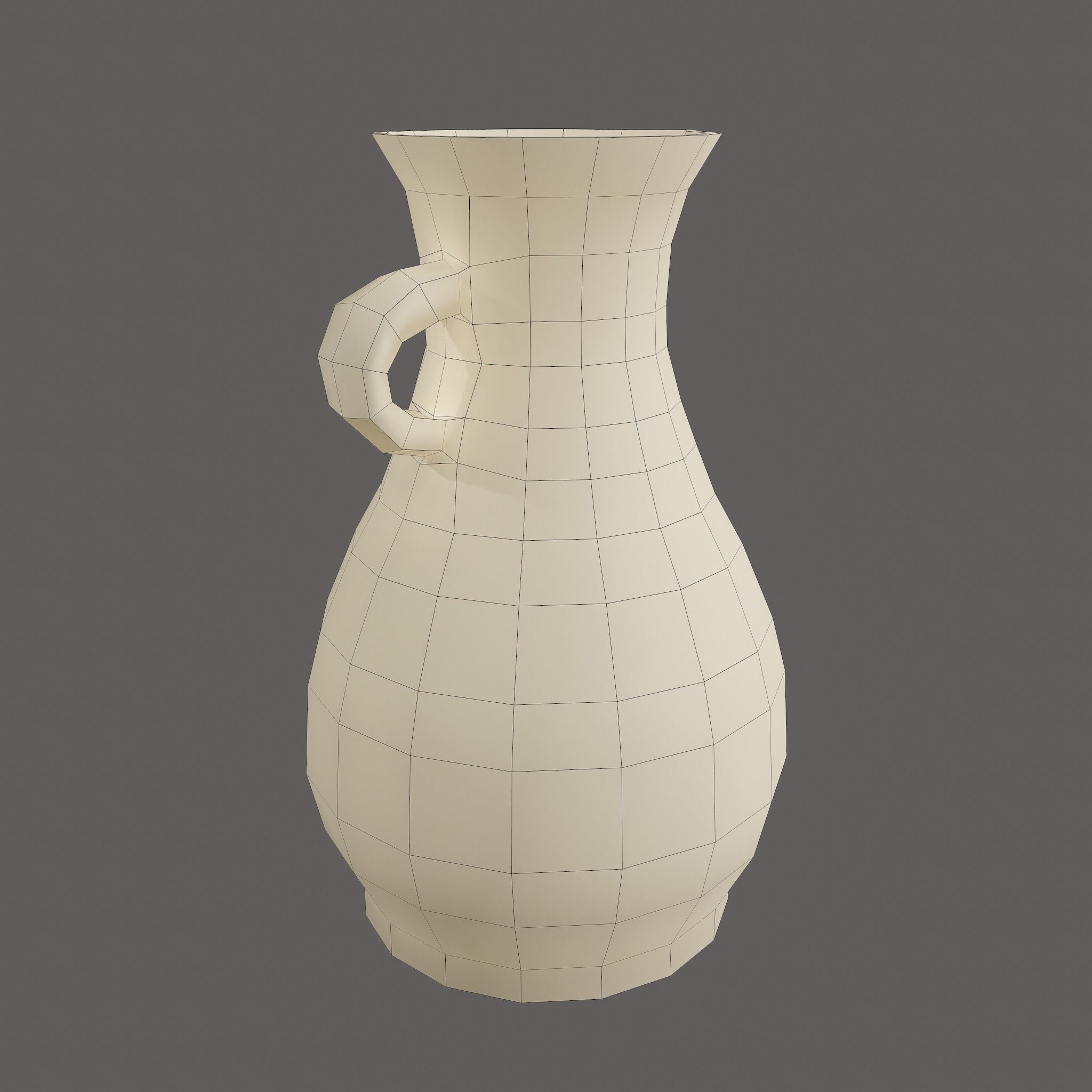 Ancient Terracotta Spouted Vase Low-poly 3D model_42