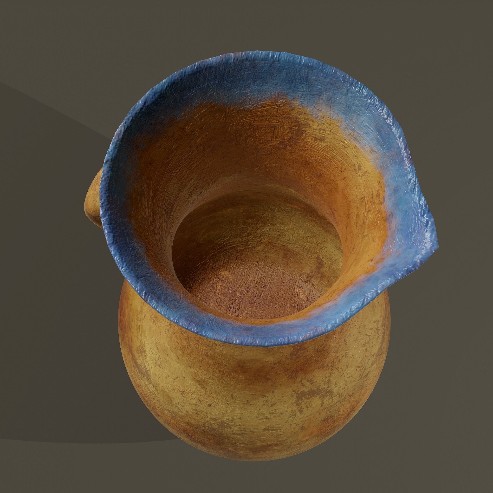 Ancient Terracotta Spouted Vase Low-poly 3D model_37