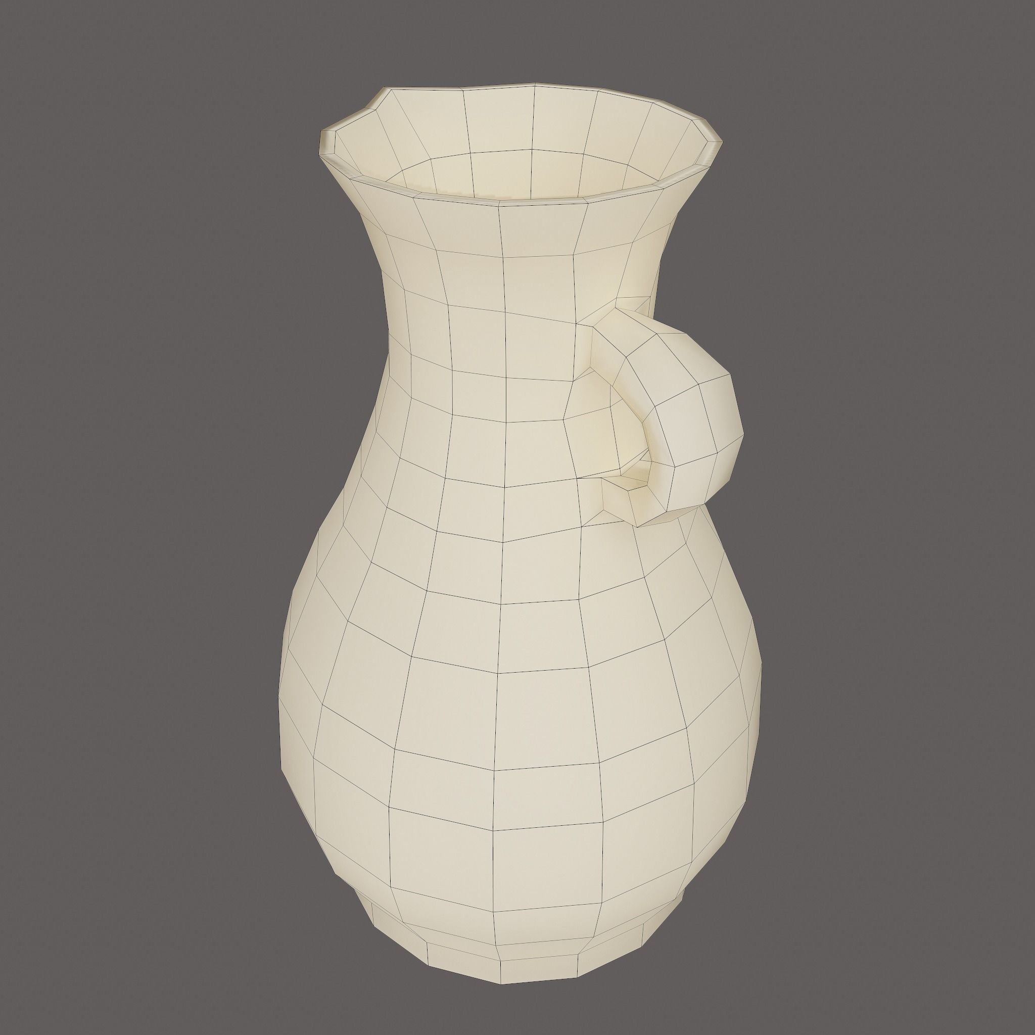 Ancient Terracotta Spouted Vase Low-poly 3D model_43