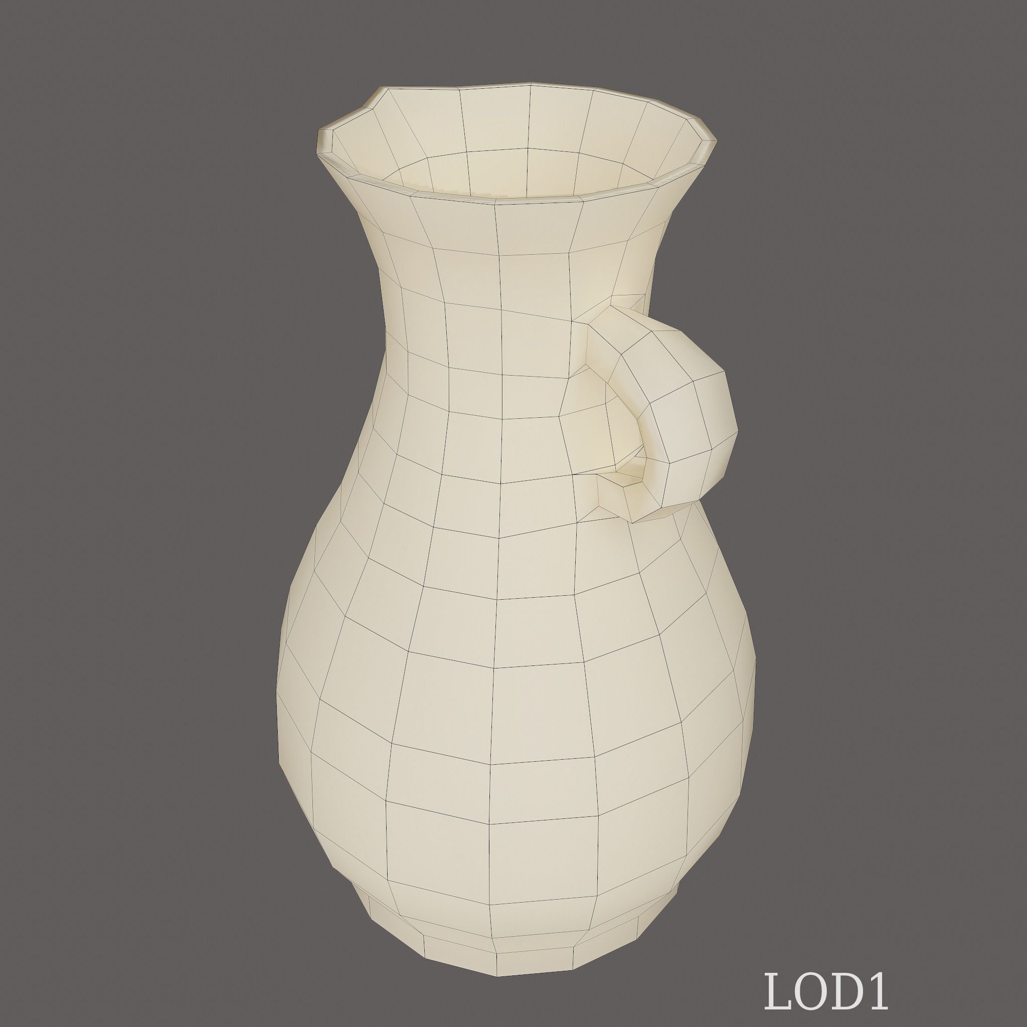 Ancient Terracotta Spouted Vase Low-poly 3D model_41