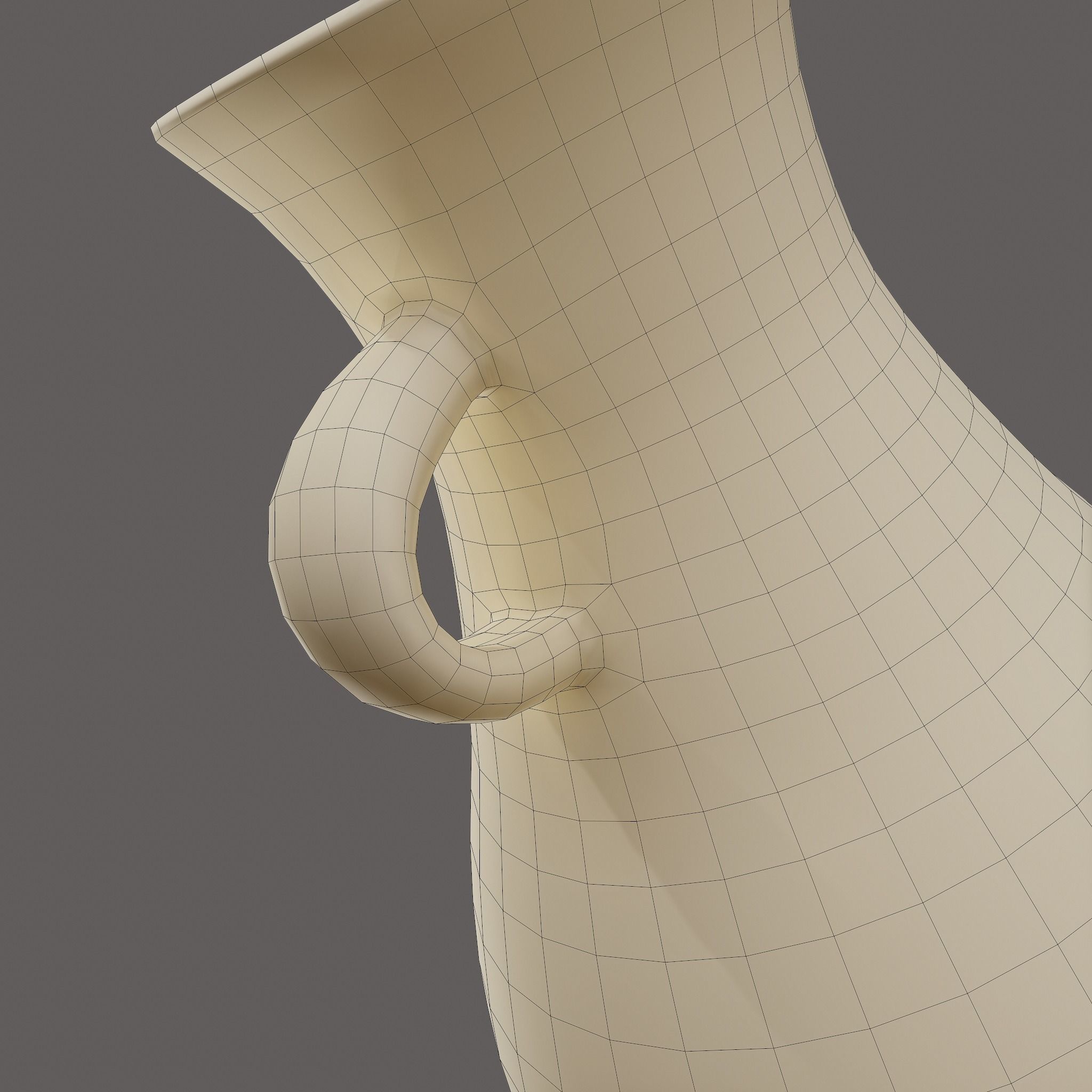 Ancient Terracotta Spouted Vase Low-poly 3D model_45