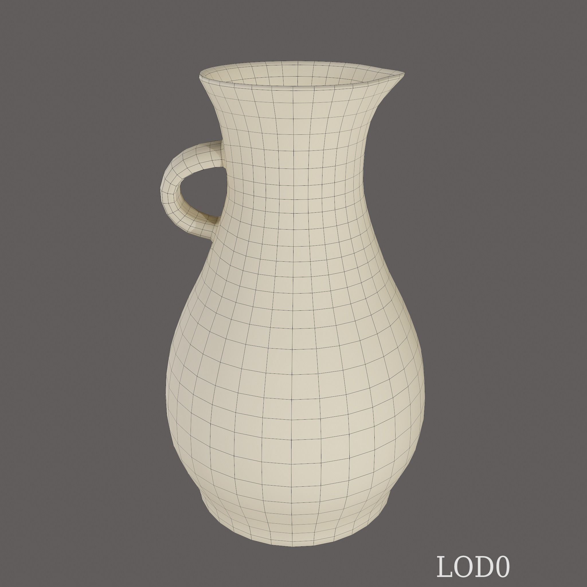 Ancient Terracotta Spouted Vase Low-poly 3D model_39