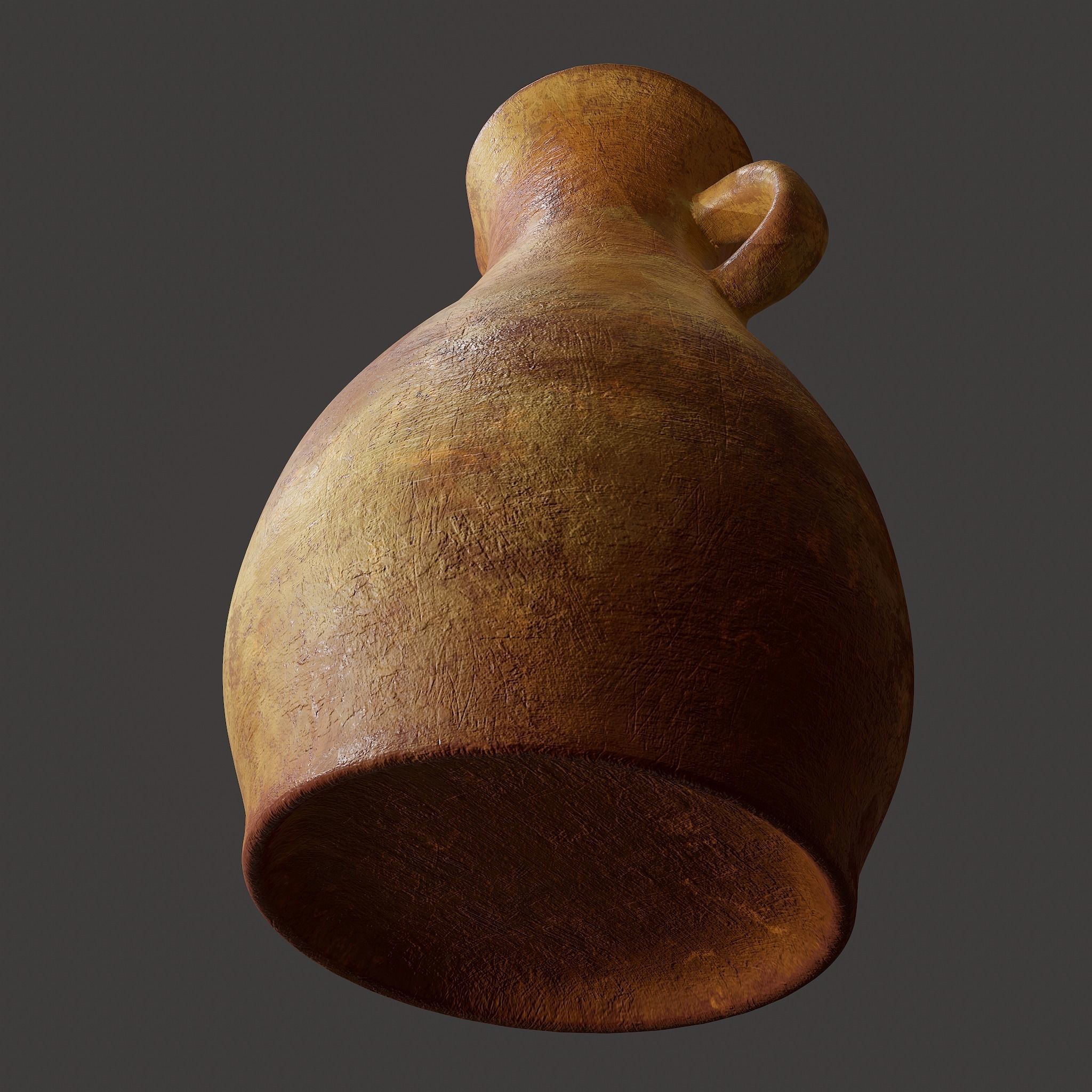 Ancient Terracotta Spouted Vase Low-poly 3D model_30