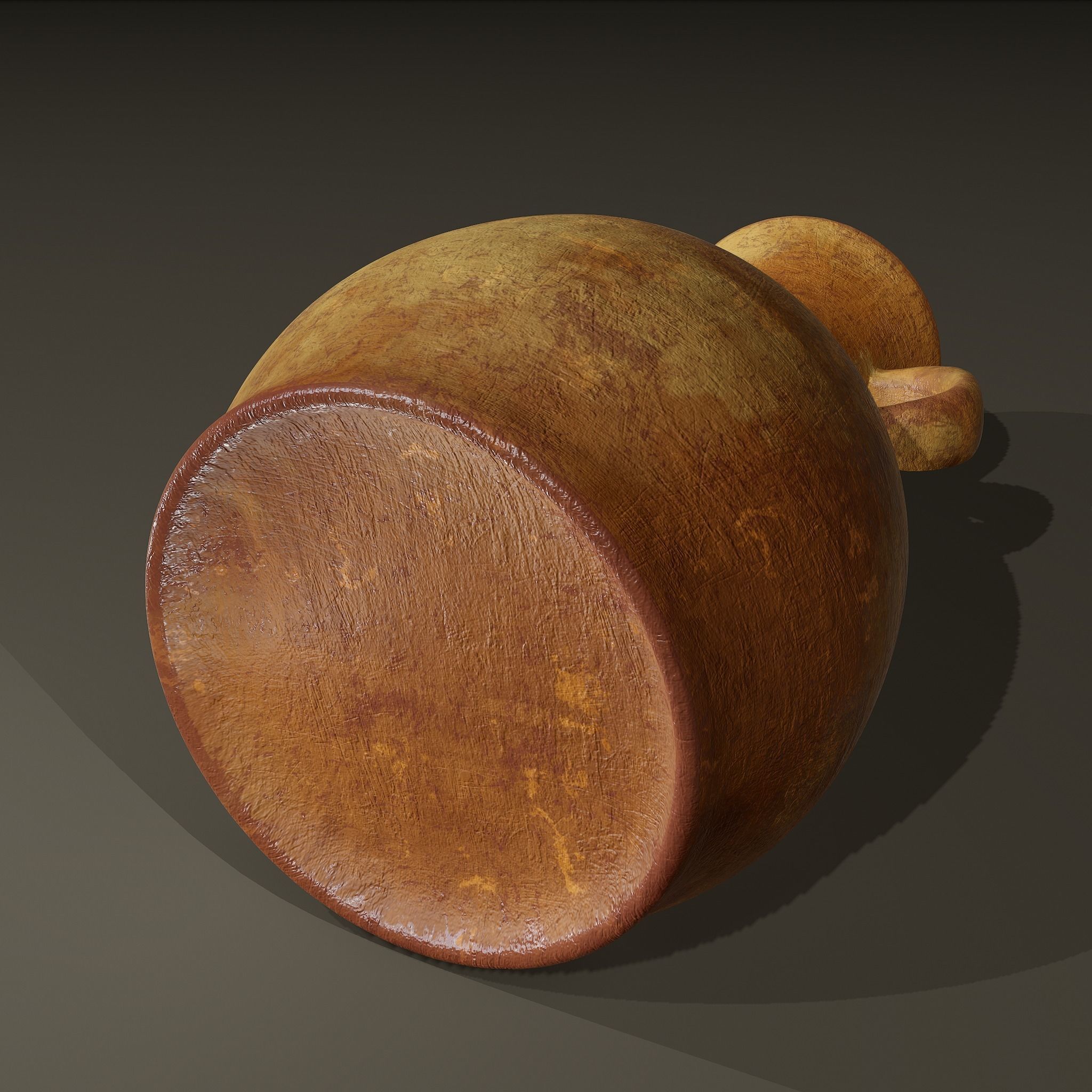 Ancient Terracotta Spouted Vase Low-poly 3D model_21