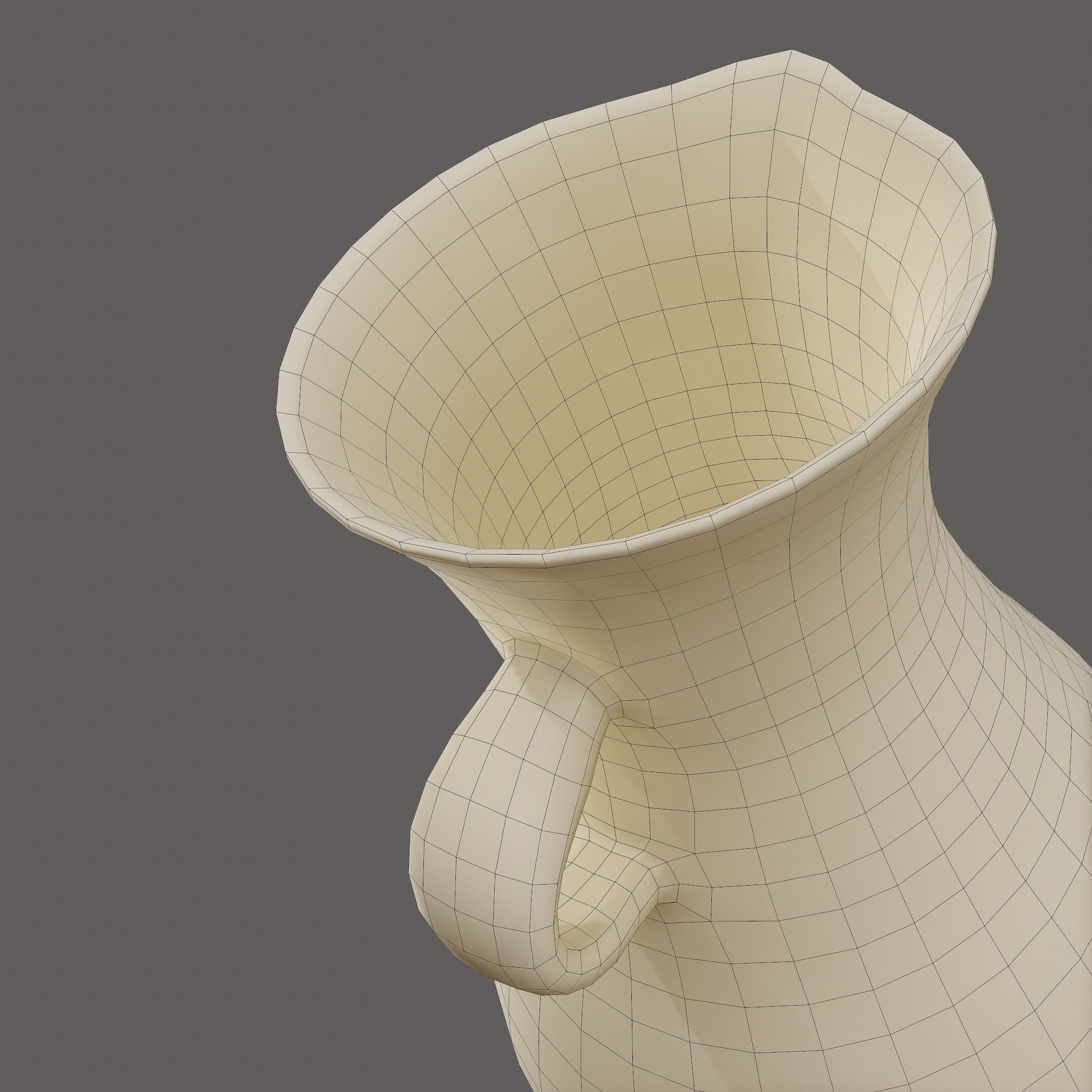 Ancient Terracotta Spouted Vase Low-poly 3D model_46