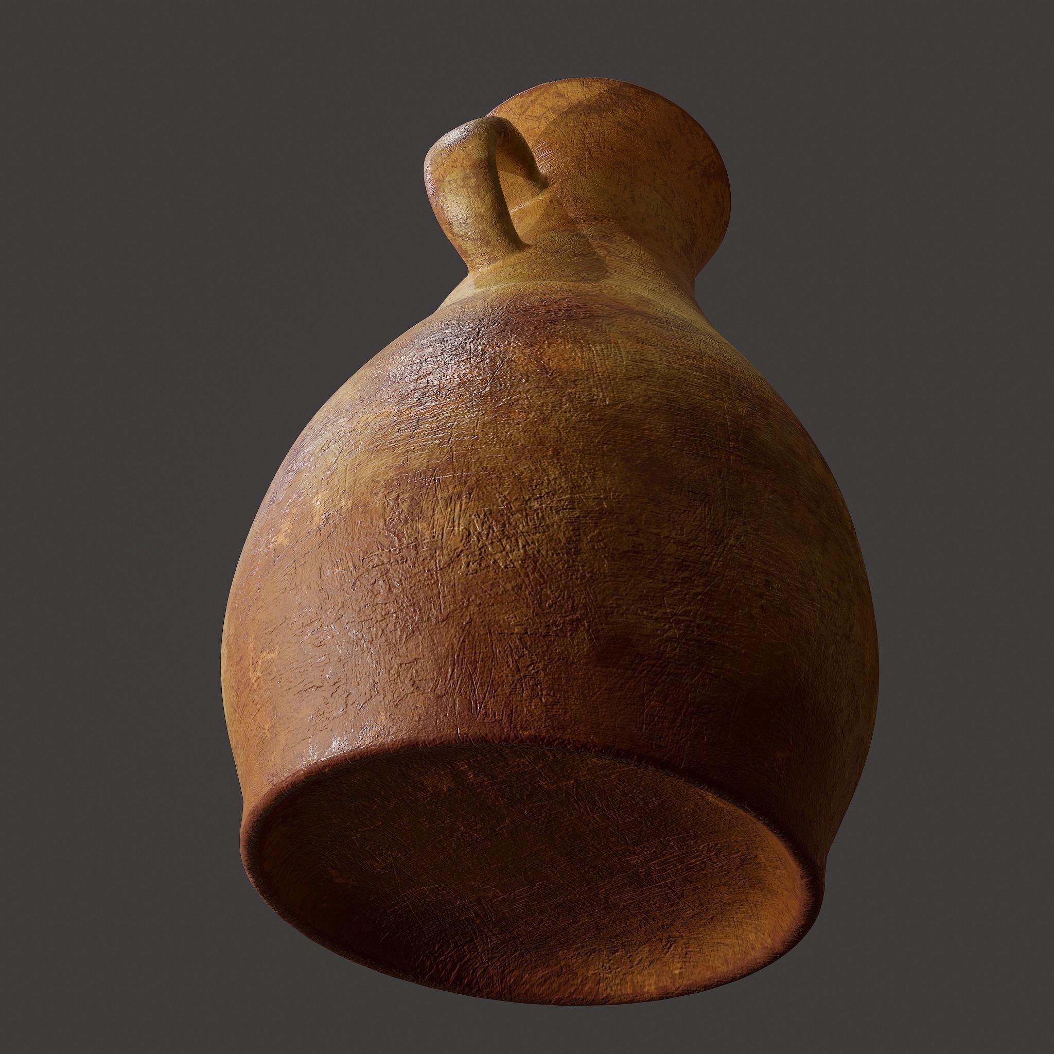 Ancient Terracotta Spouted Vase Low-poly 3D model_29