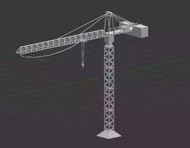 Low Poly Crane Low-poly 3D model