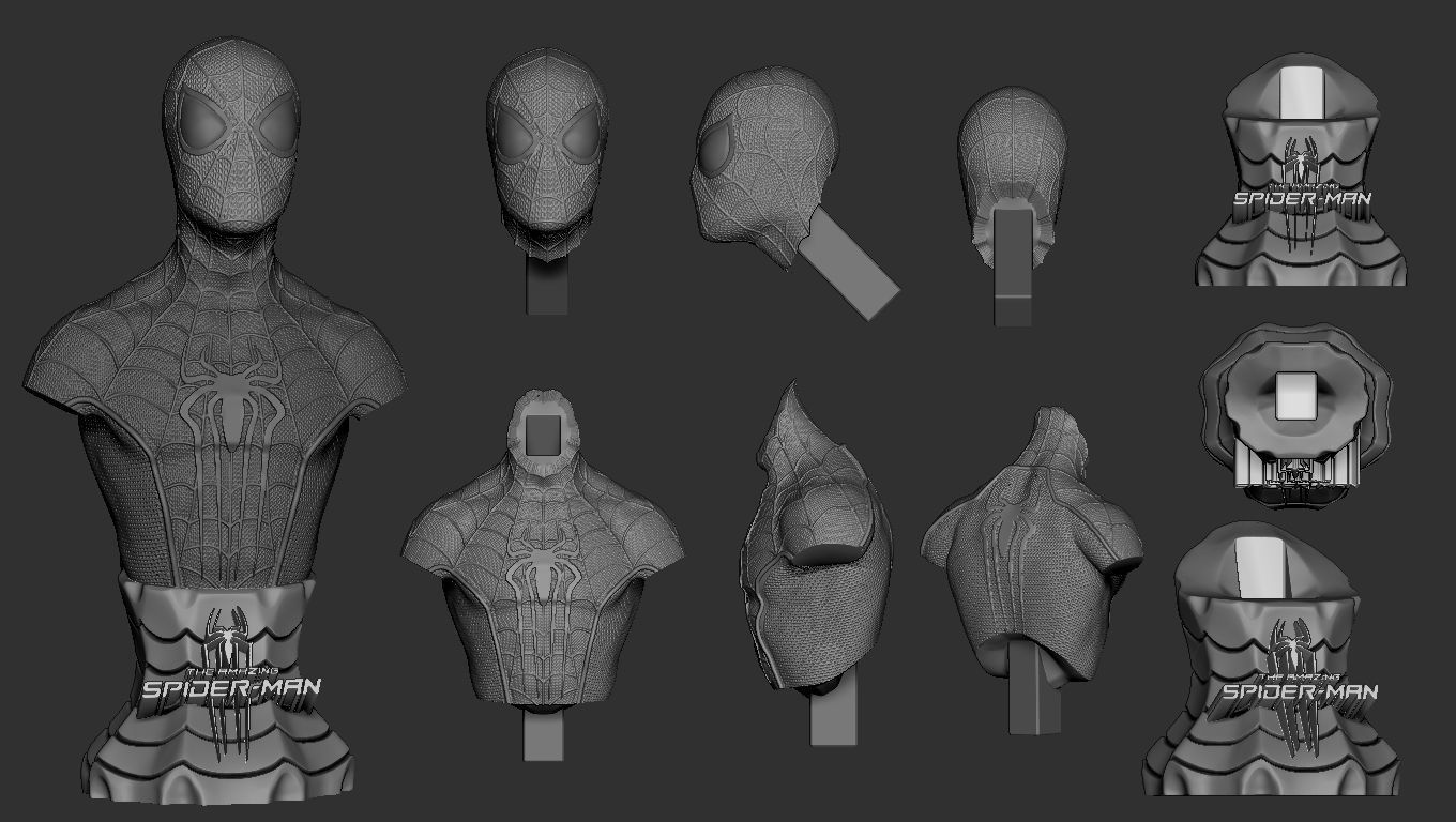 The Amazing Spider-Man - Bust 3D print model_3