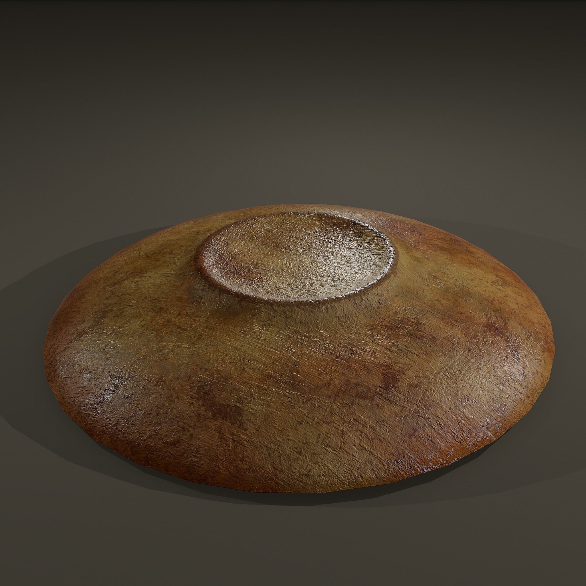 Terracotta Plate Free low-poly 3D model_13