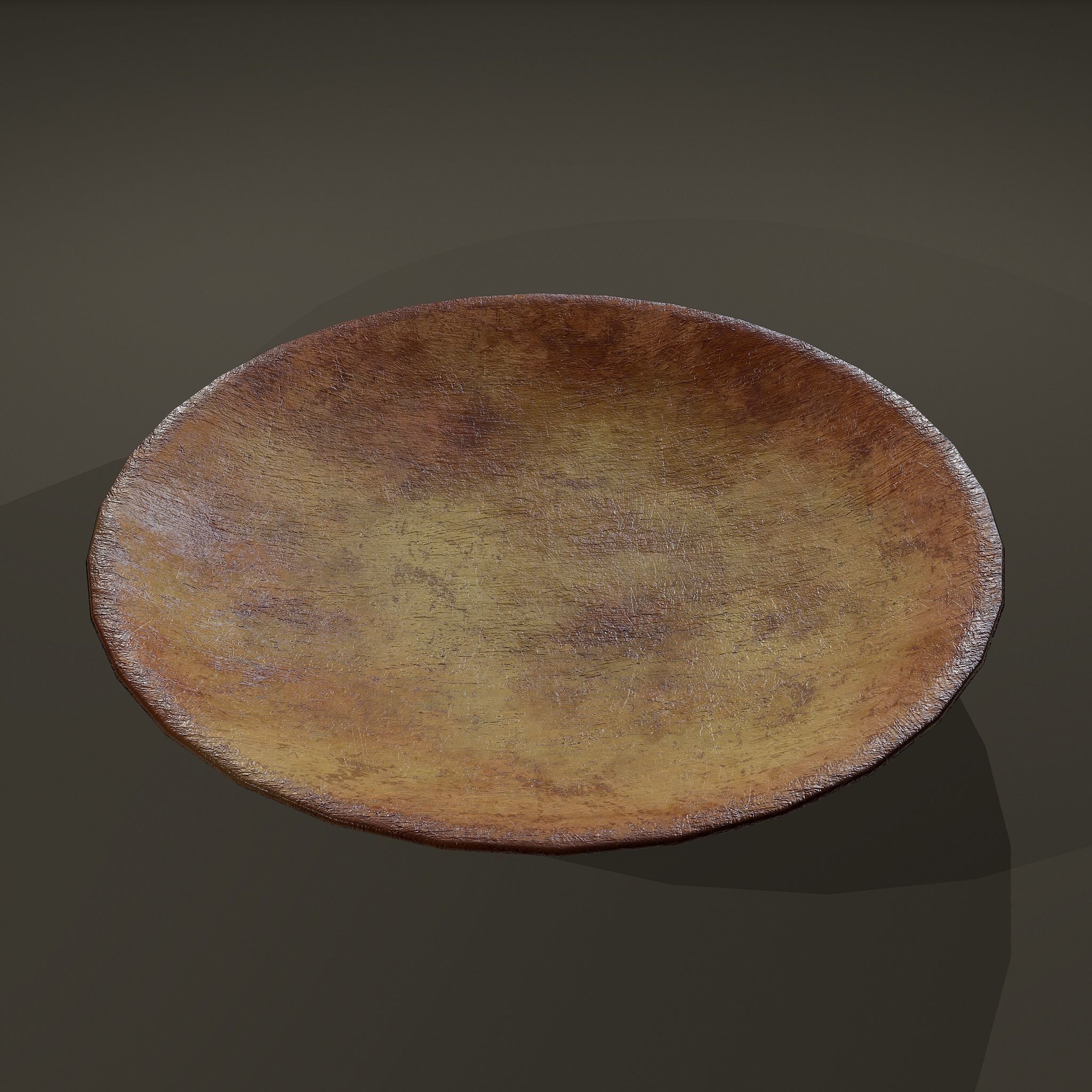 Terracotta Plate Free low-poly 3D model_7