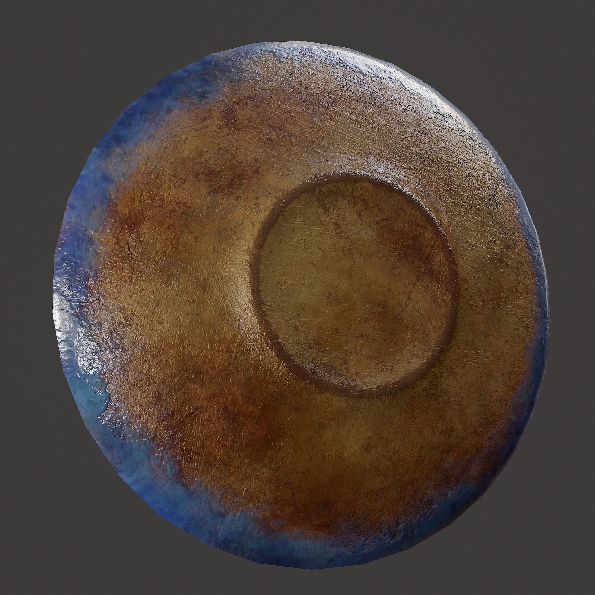 Terracotta Plate Free low-poly 3D model_3