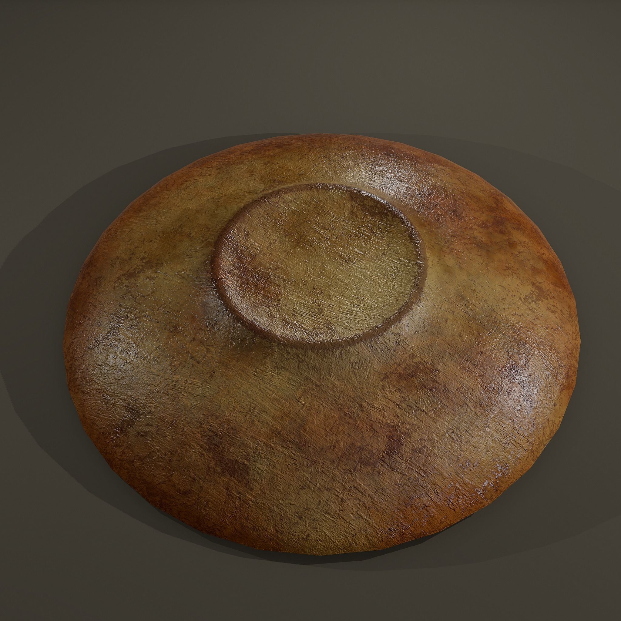 Terracotta Plate Free low-poly 3D model_4
