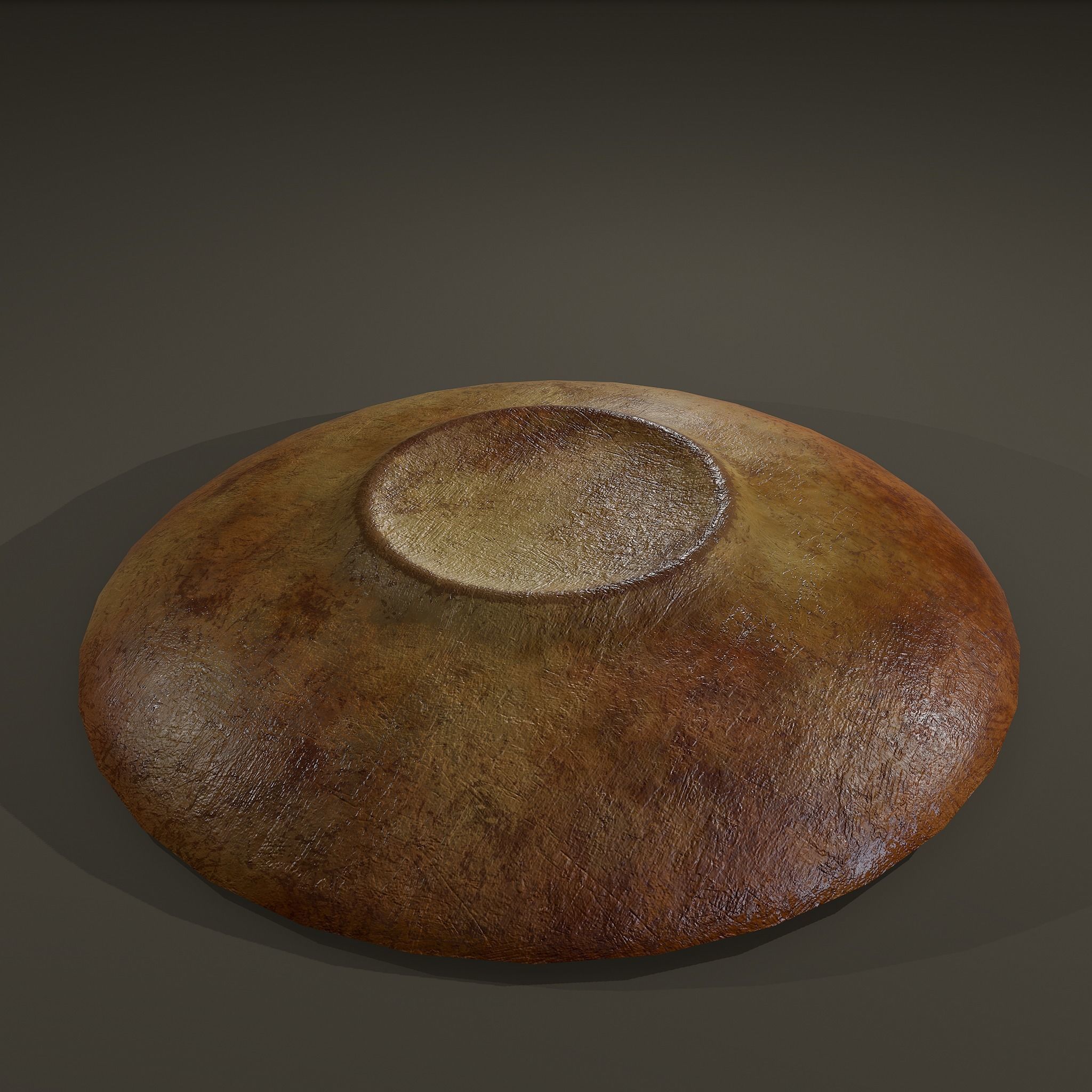 Terracotta Plate Free low-poly 3D model_10