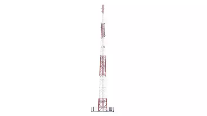 Tower Signal Telecommunication Bts Provider Low-poly 3D model