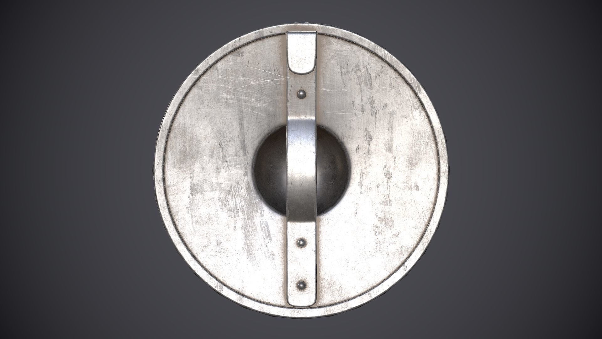 Buckler Shield Low-poly 3D model_4