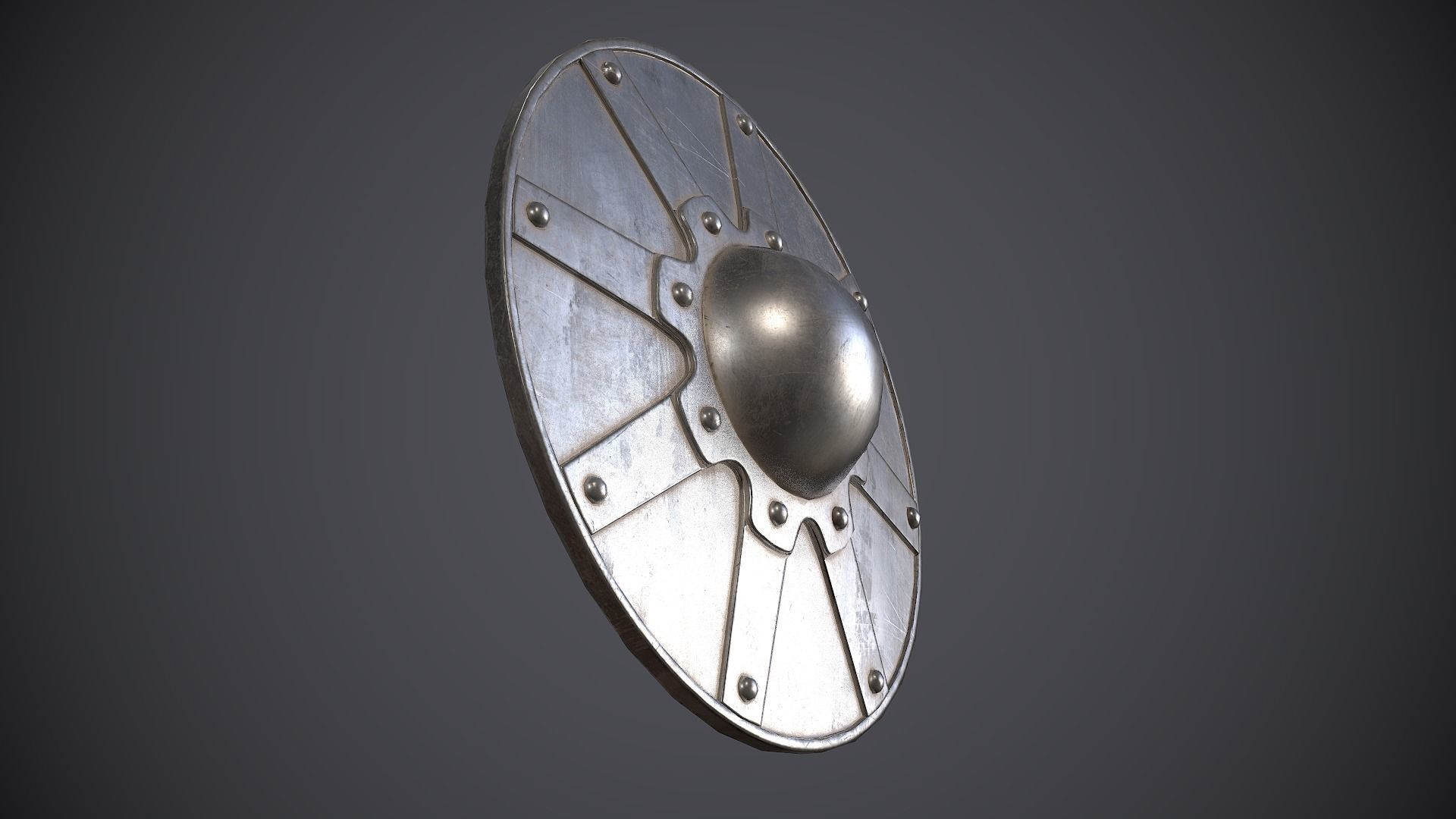 Buckler Shield Low-poly 3D model_10