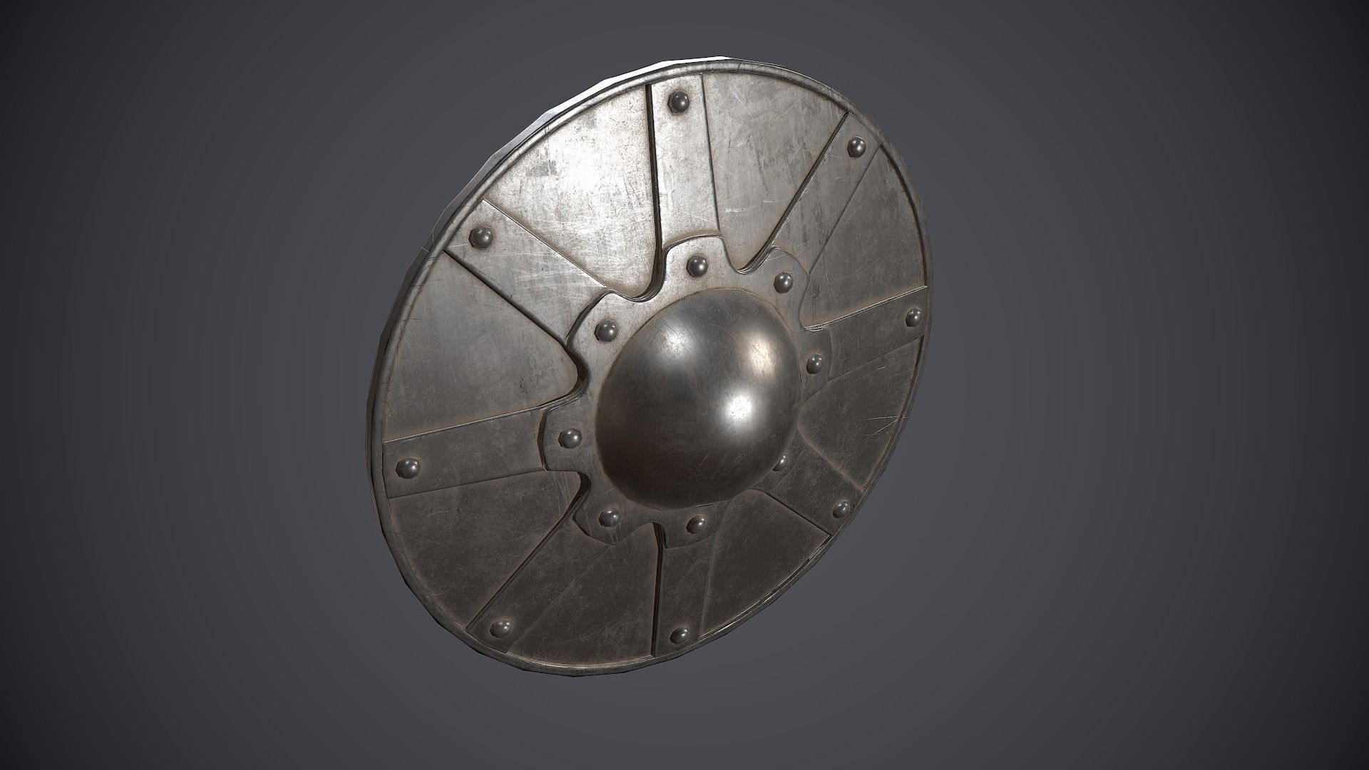Buckler Shield Low-poly 3D model_2