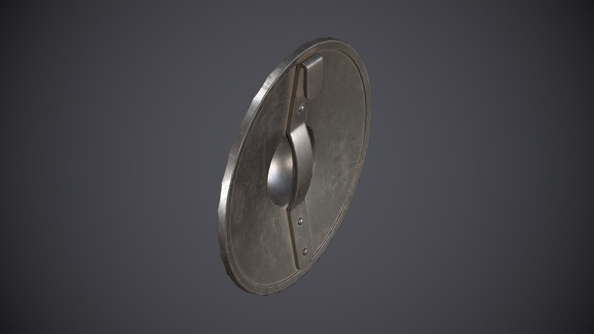 Buckler Shield Low-poly 3D model_6