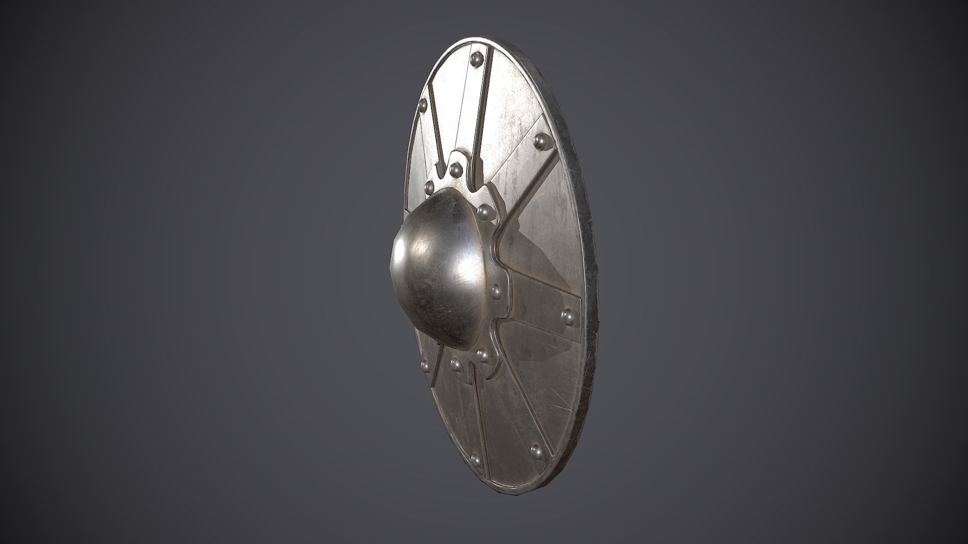 Buckler Shield Low-poly 3D model_8