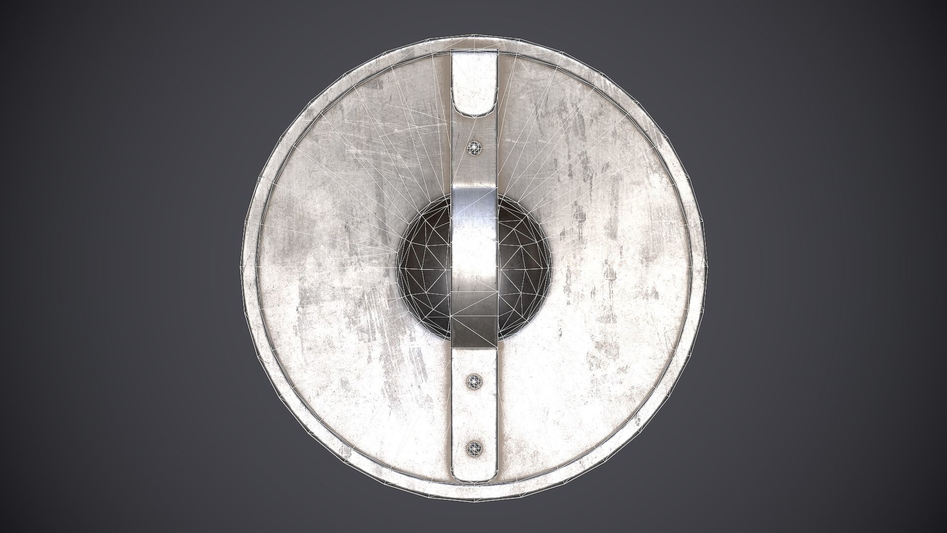 Buckler Shield Low-poly 3D model_5