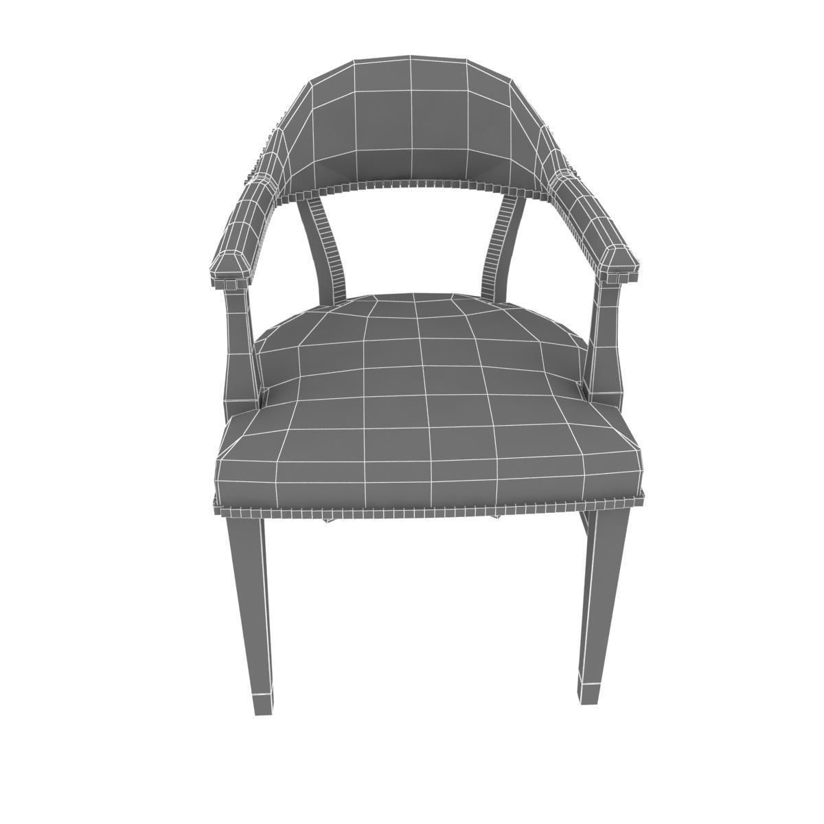 Charter furniture dining arm chair 3d model 3D model_9