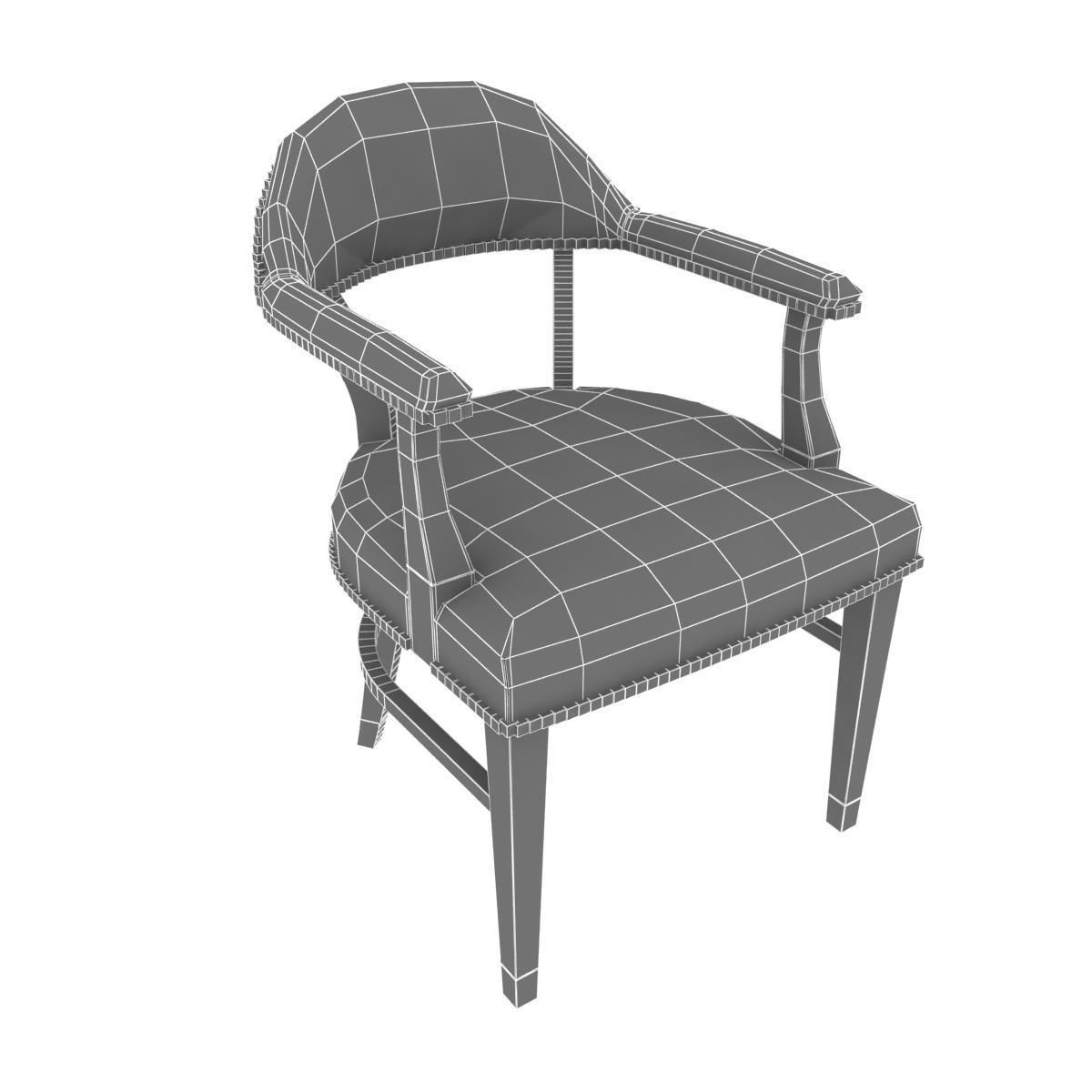 Charter furniture dining arm chair 3d model 3D model_6