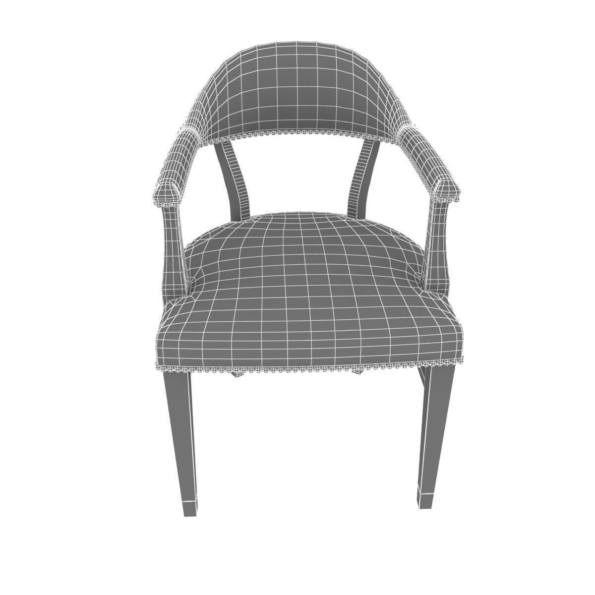 Charter furniture dining arm chair 3d model 3D model_8