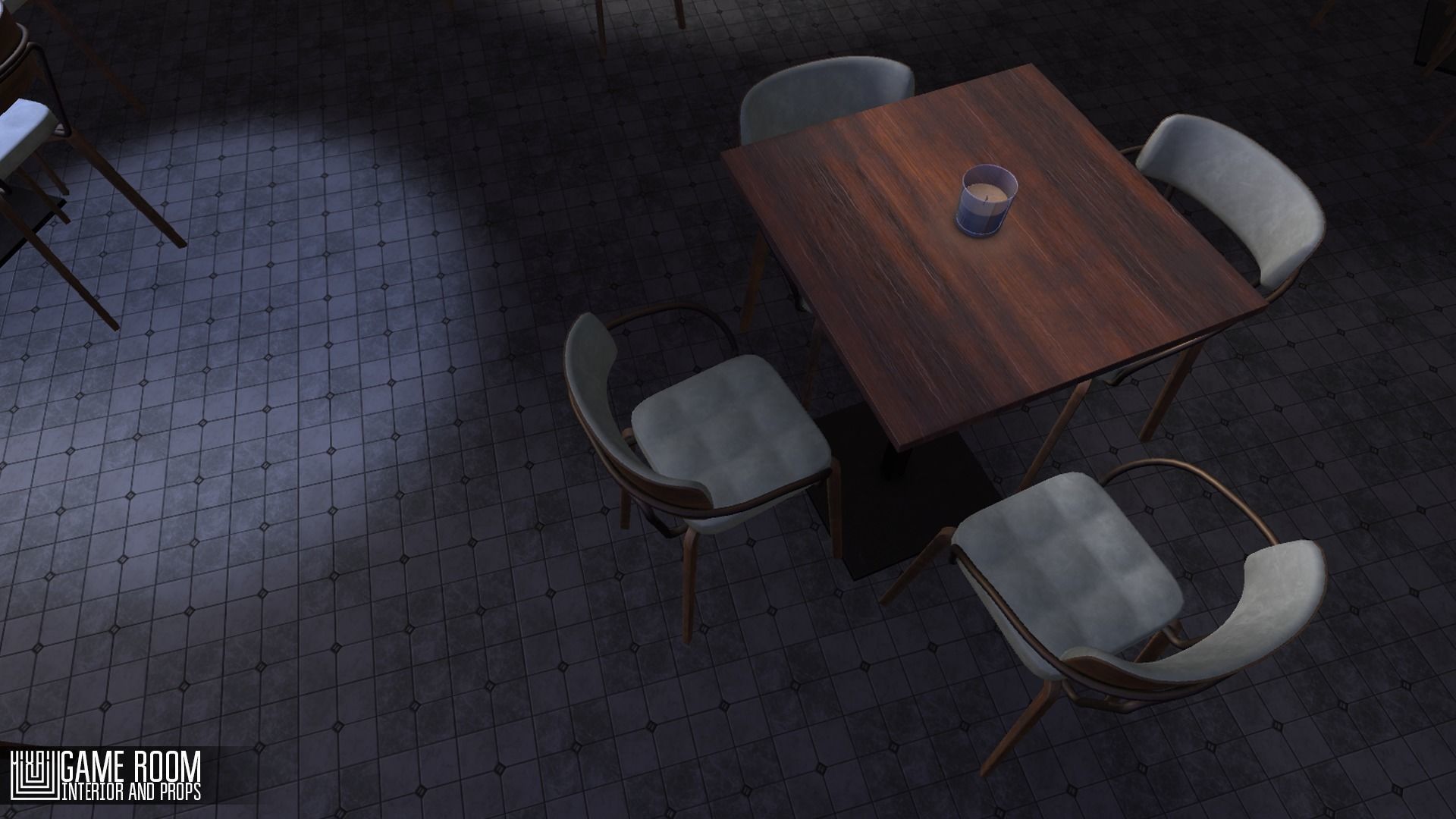 Jazz club - interior and props Low-poly 3D model_22