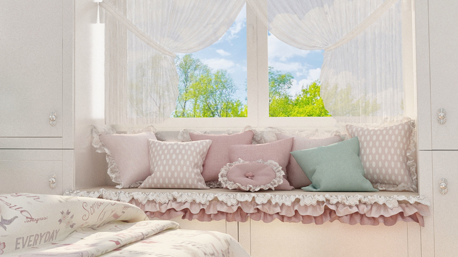 girls bedroom 3D model_15
