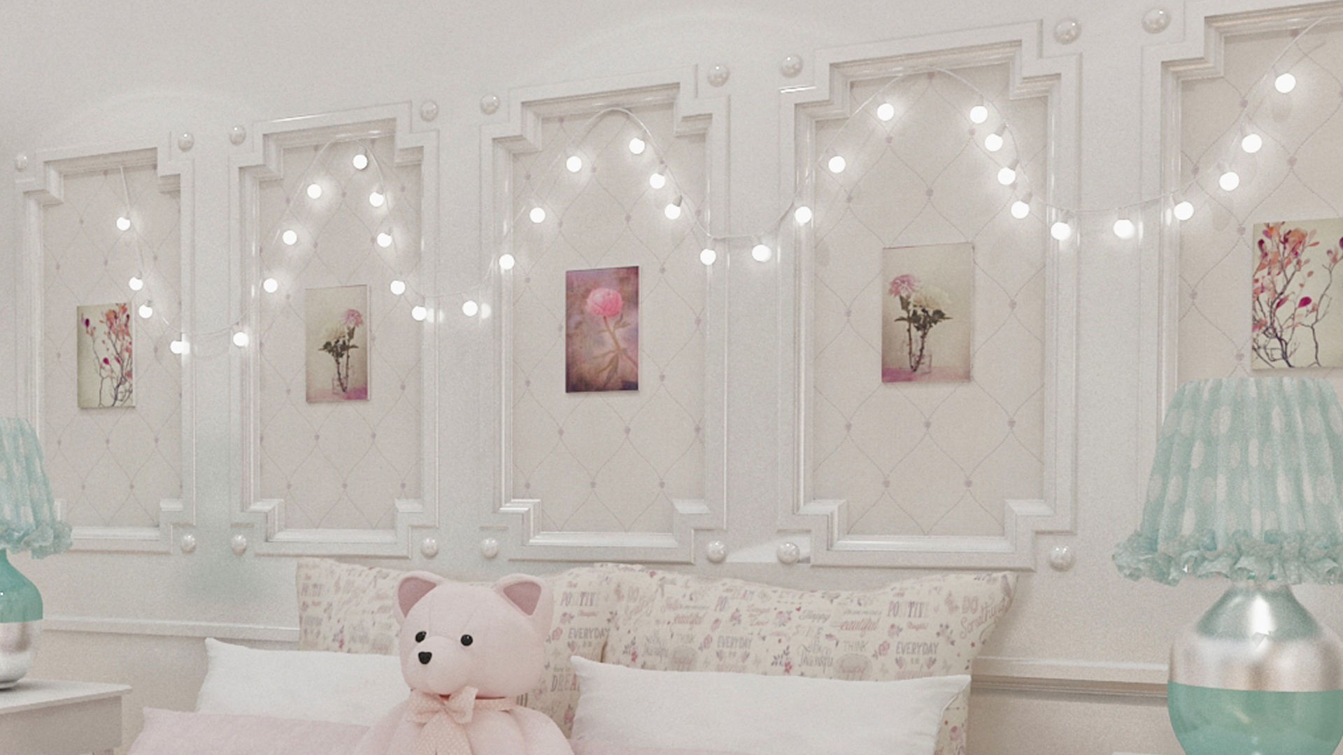 girls bedroom 3D model_12