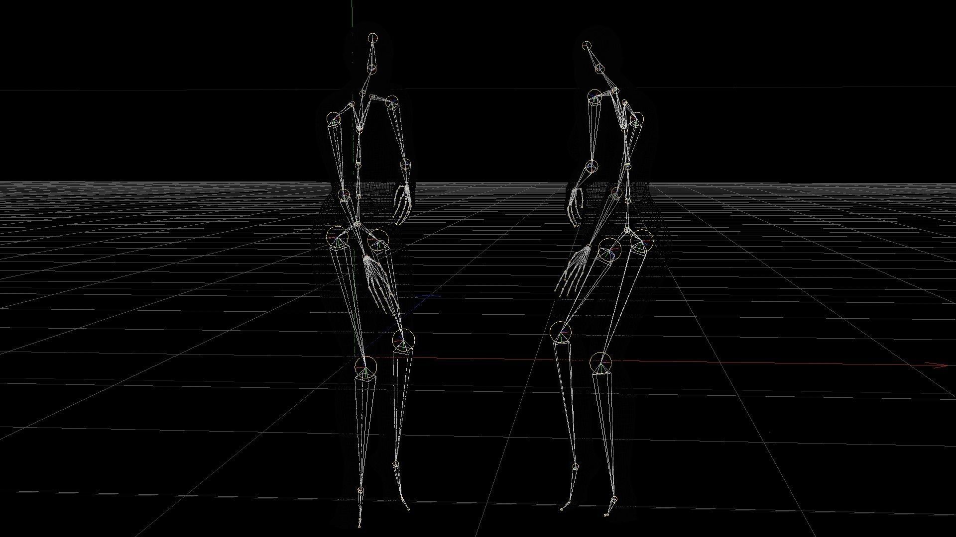 Scan sporty female rigged 02 Low-poly 3D model_4