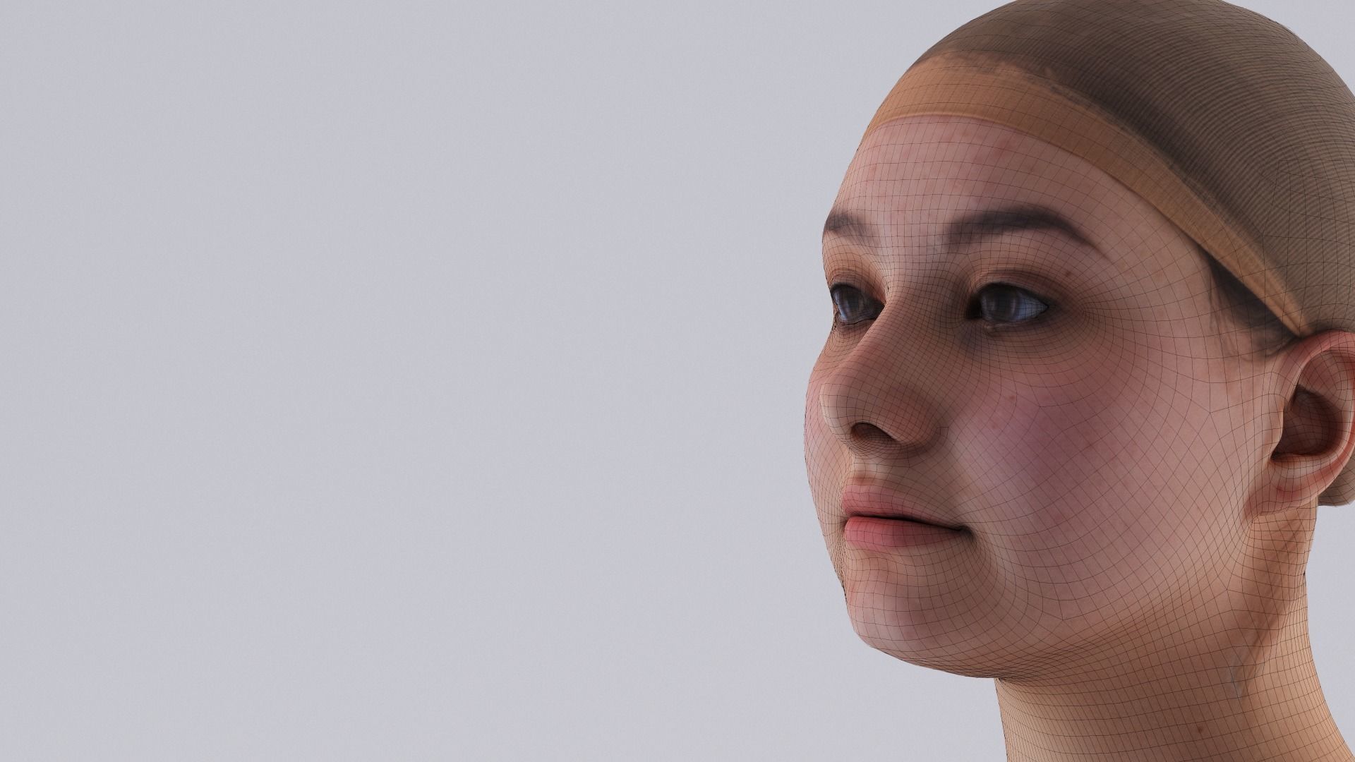 Scan sporty female rigged 02 Low-poly 3D model_11