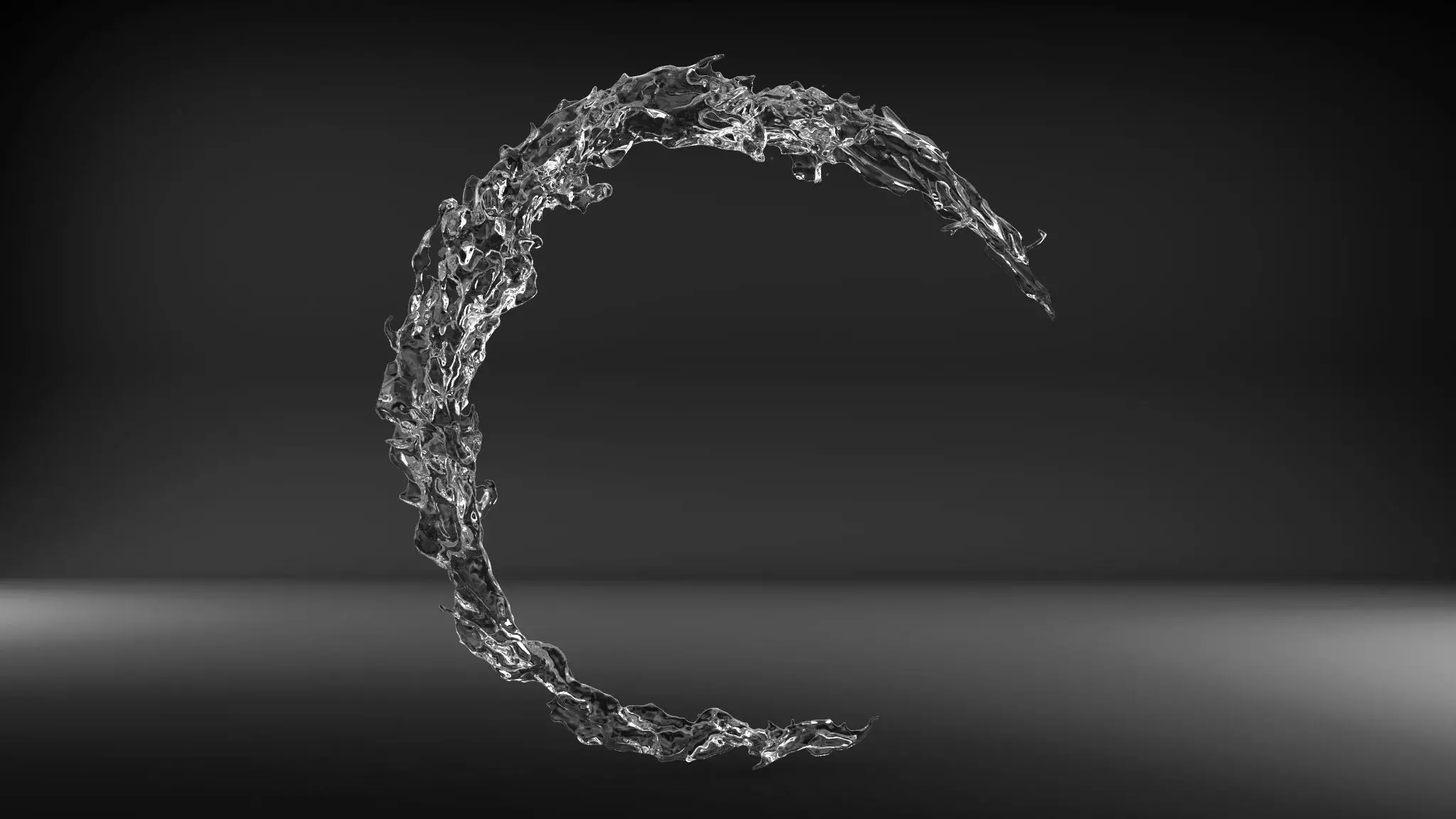 Water splash 3D model_0