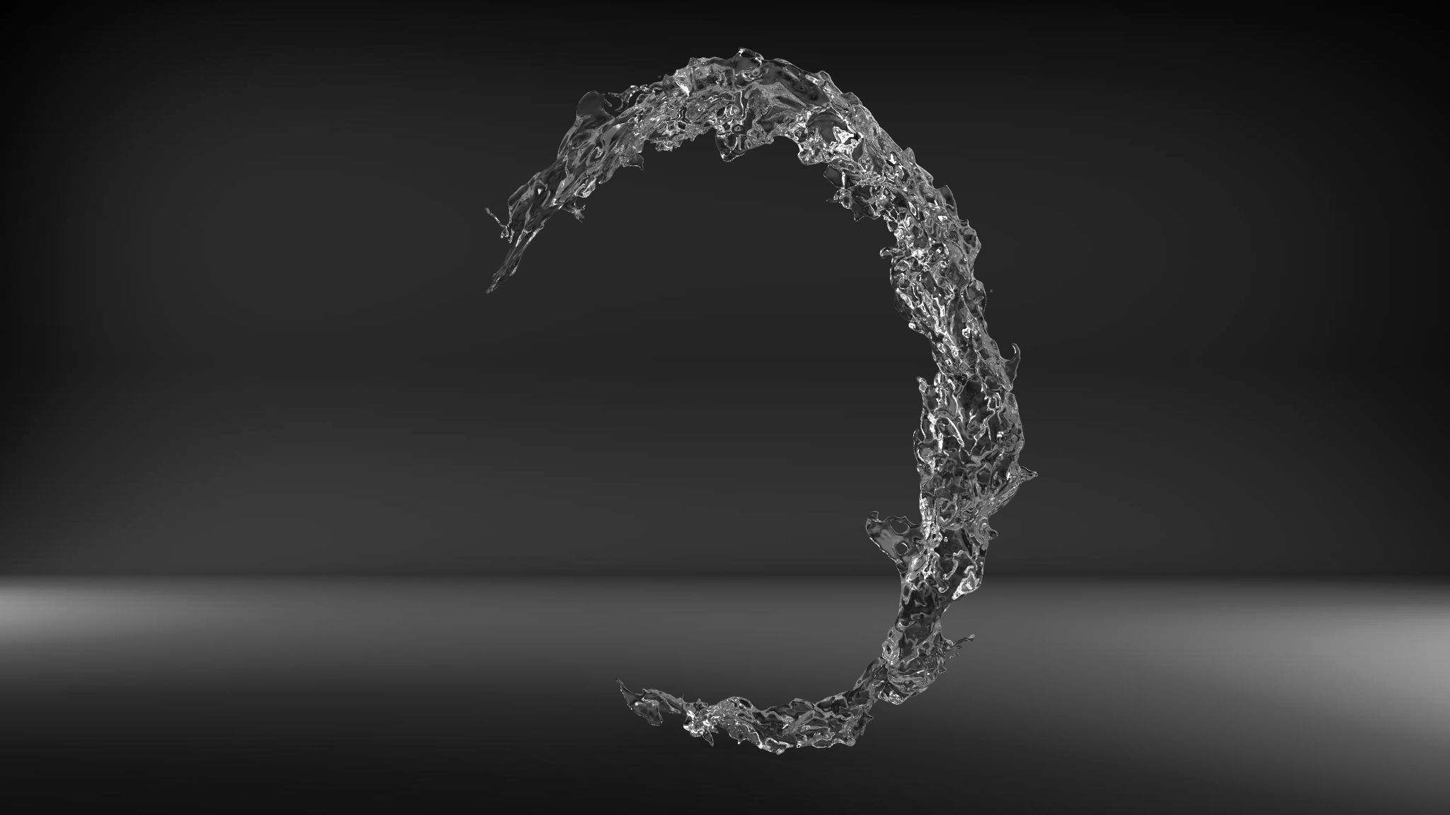 Water splash 3D model_2