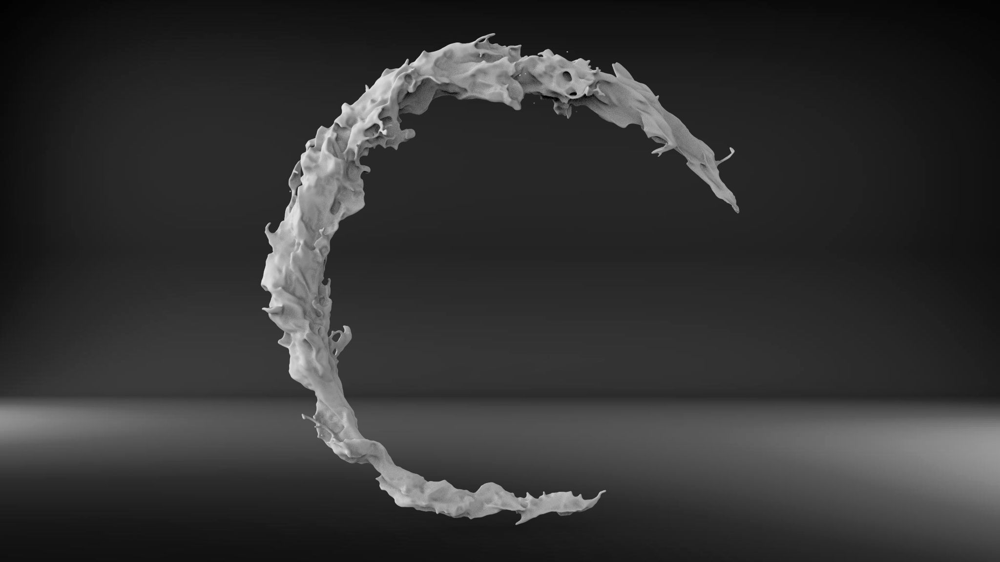 Water splash 3D model_1