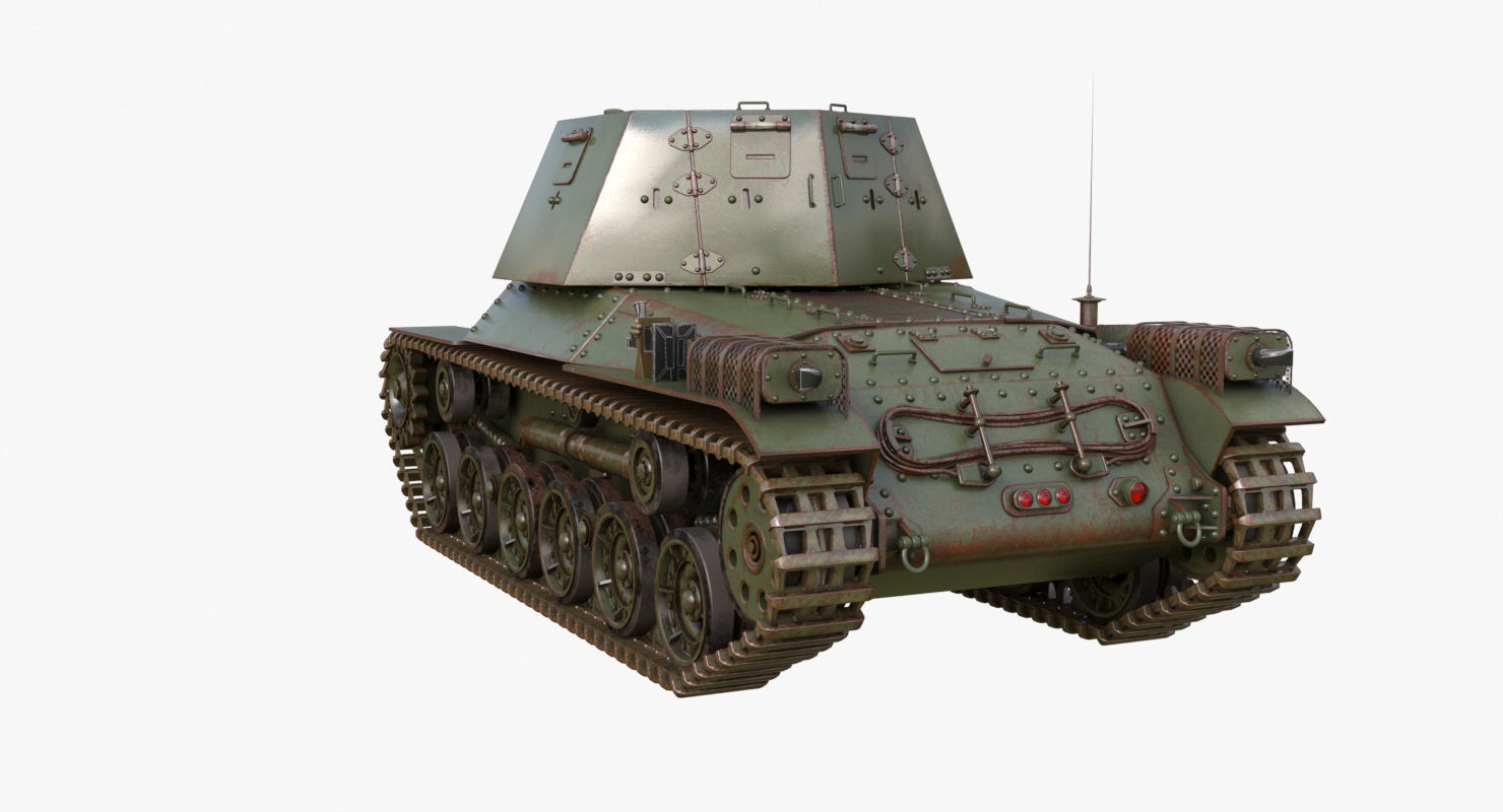 Tank Type 3 Ho Ni III Japan Mental Ray 3D model_55