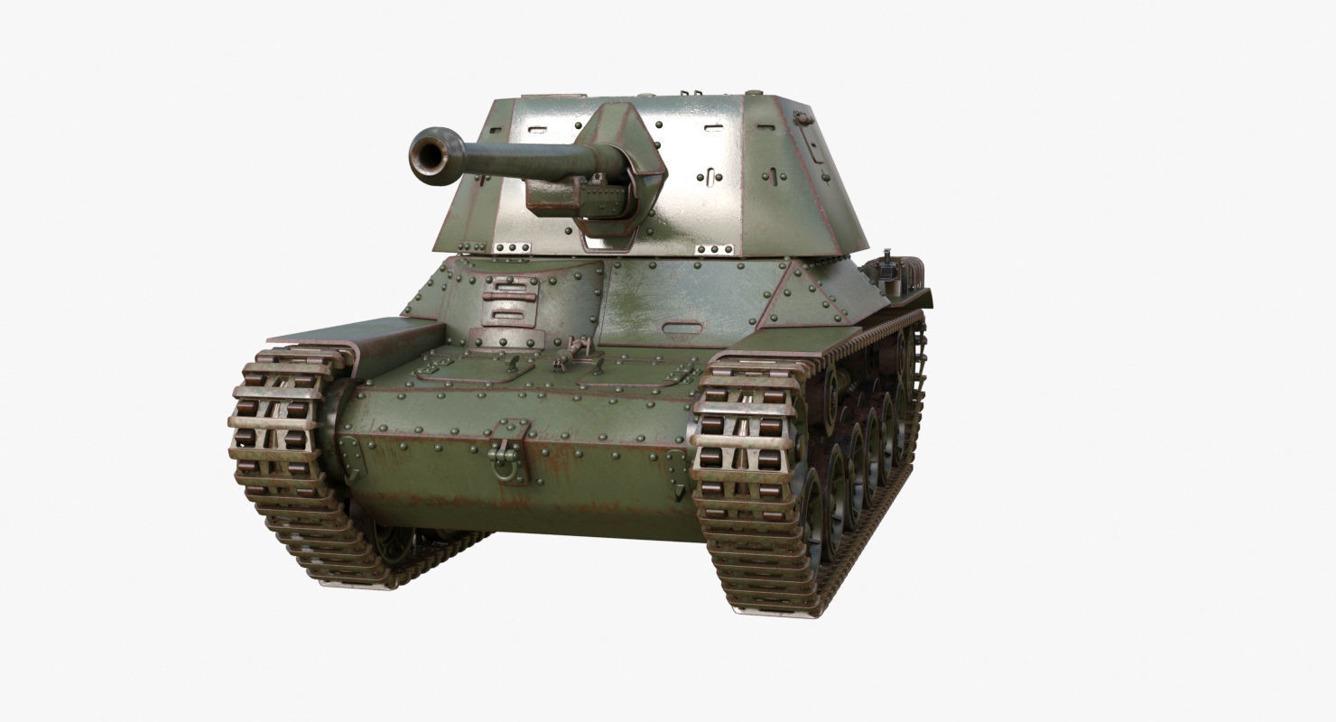 Tank Type 3 Ho Ni III Japan Mental Ray 3D model_33
