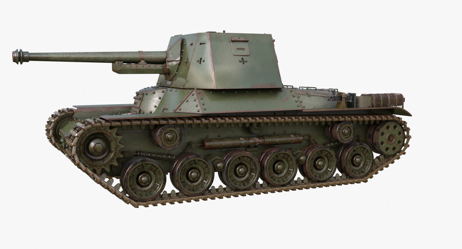 Tank Type 3 Ho Ni III Japan Mental Ray 3D model_64