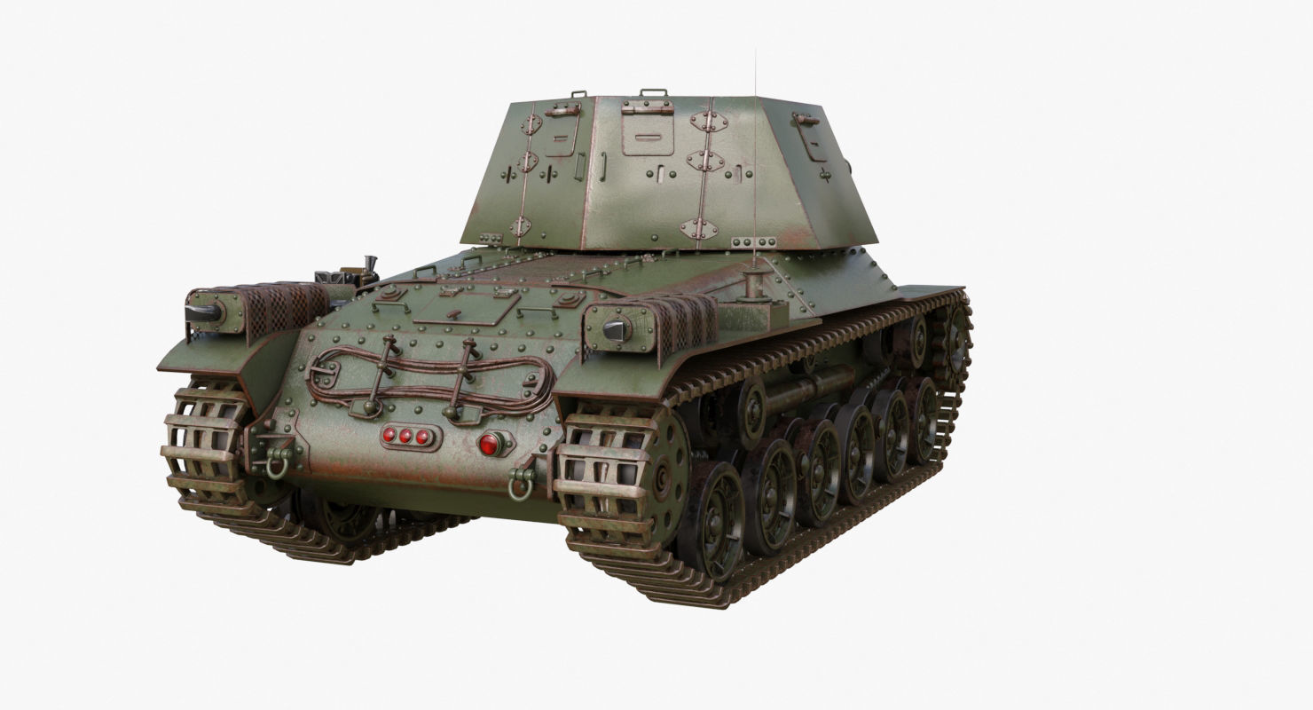 Tank Type 3 Ho Ni III Japan Mental Ray 3D model_50
