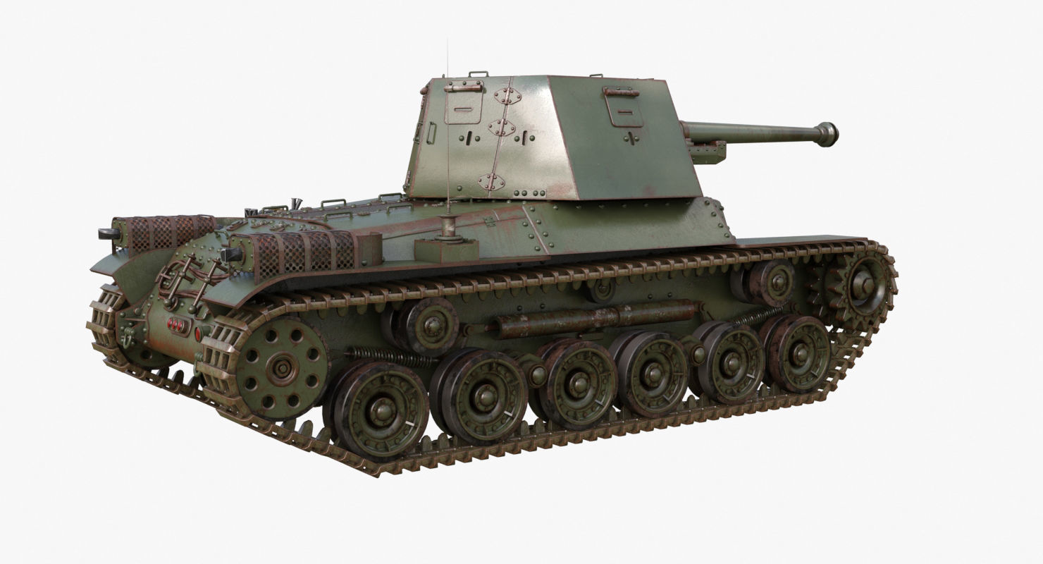 Tank Type 3 Ho Ni III Japan Mental Ray 3D model_47