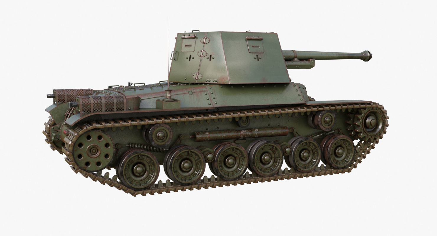Tank Type 3 Ho Ni III Japan Mental Ray 3D model_46